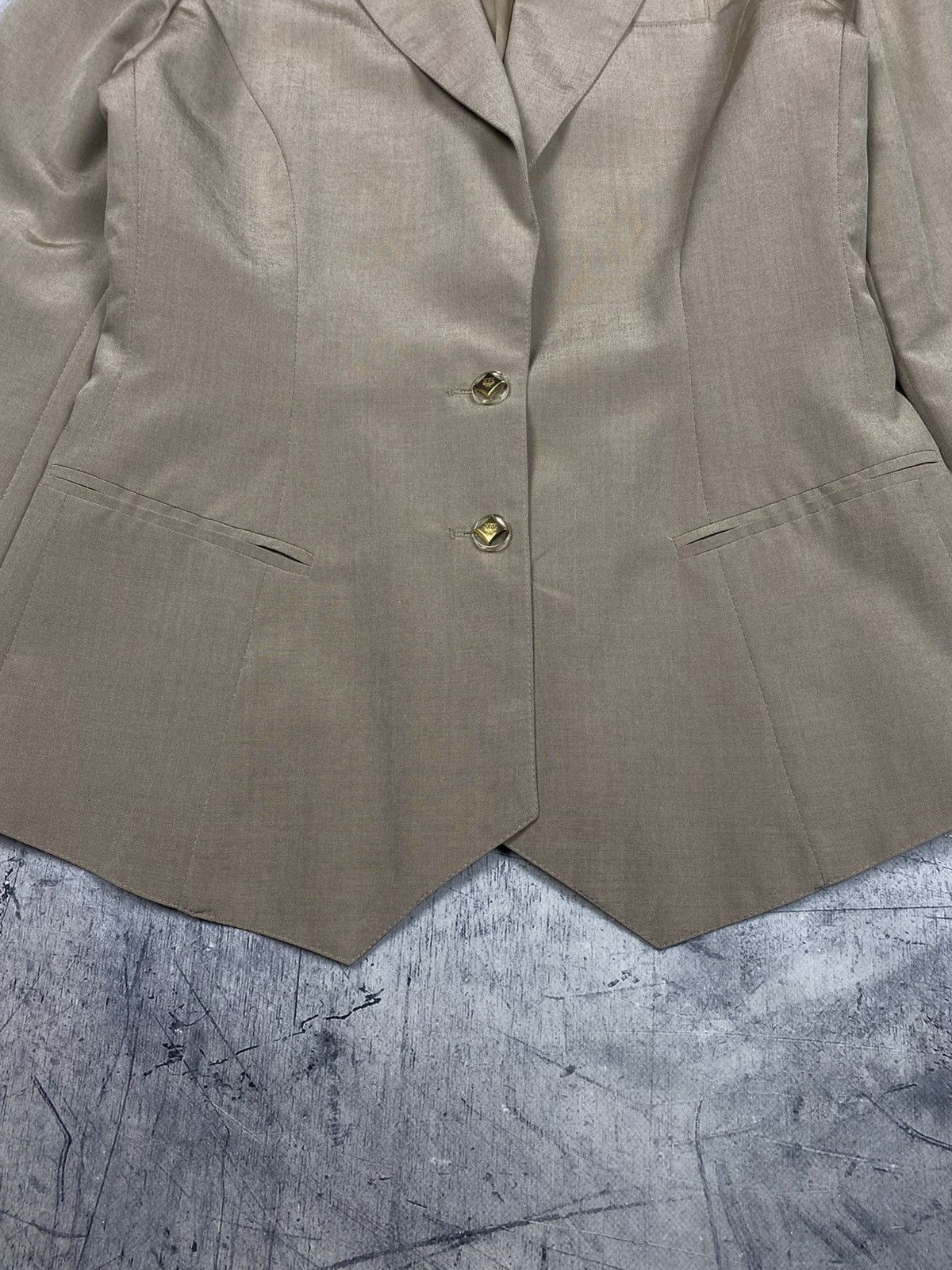 MCM MCM Wool Silk Blazer Jacket Women IT 40 Beige Made in Italy Size S / US 4 / IT 40 - 7 Thumbnail