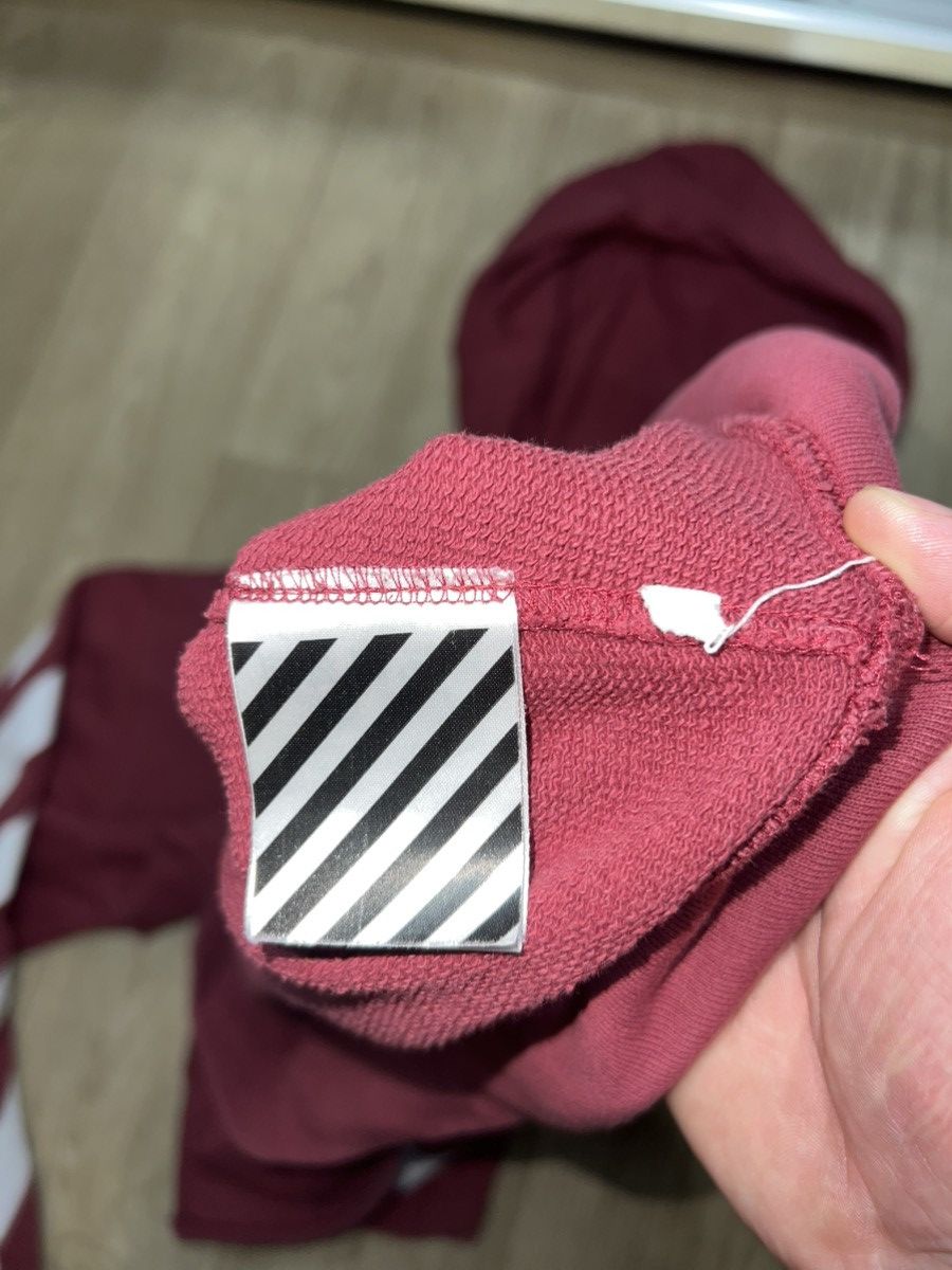 Off-White × Virgil Abloh Off-White Men's Red Diagonal Arrows Over Hoodie Size US M / EU 48-50 / 2 - 13 Thumbnail