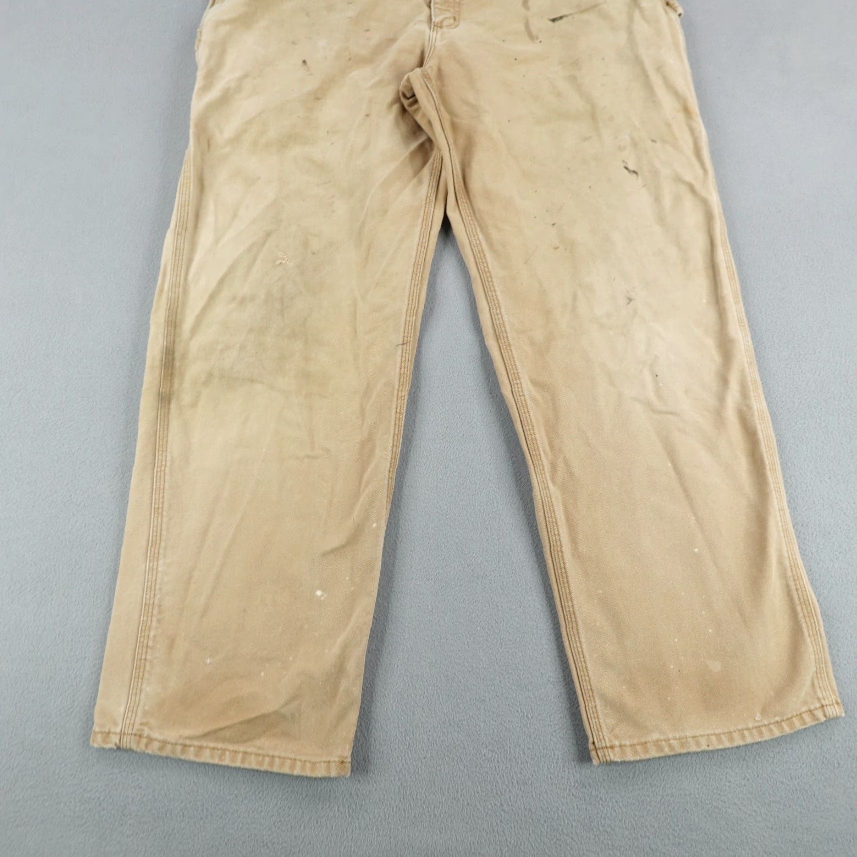 Carhartt Carhartt Pants Mens 42x34 Brown Canvas Duck Dungaree Fit Carpenter Straight Cotton Workwear Mens Brown Canvas Size US 41 - 3 Thumbnail