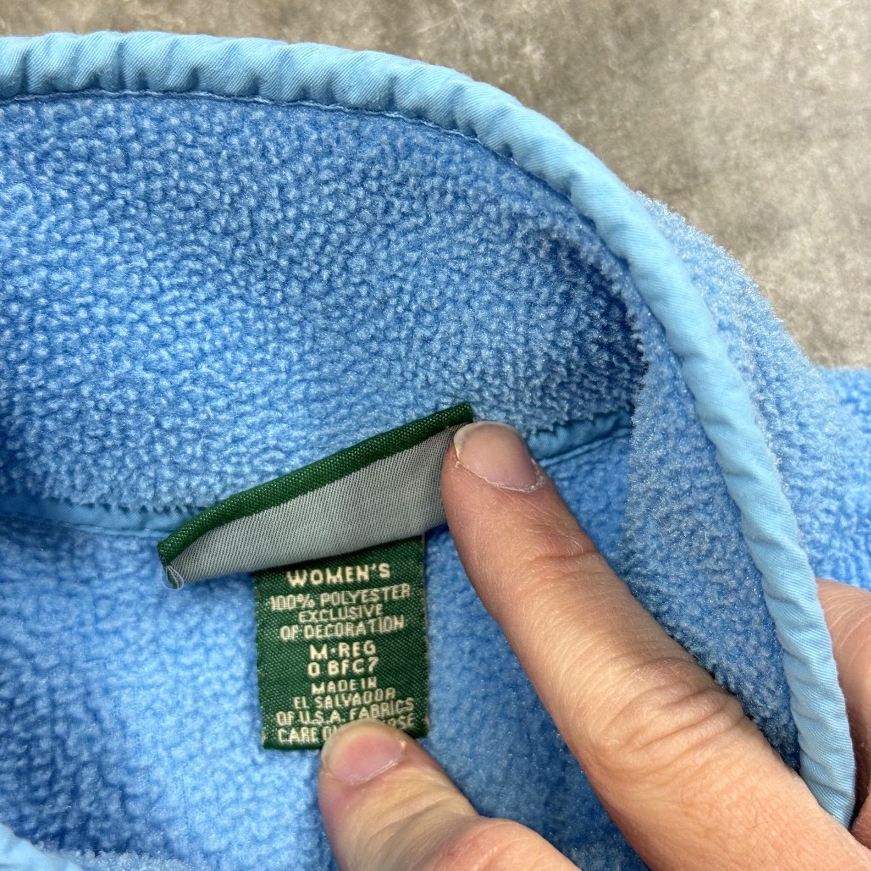 Vintage VINTAGE LL Bean Fleece Pullover Womens Medium Blue Snap Front Quarter Zip Jacket Warm Size M / US 6-8 / IT 42-44 - 5 Thumbnail