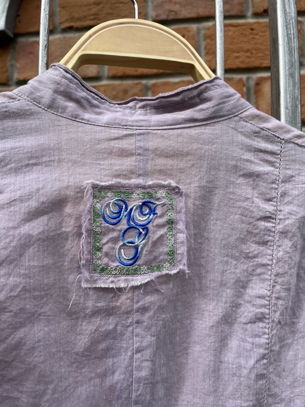 Marithe + Francois Girbaud Marithe Francois GirbaudLight Purple Blouse with Embroidered Size ONE SIZE - 9 Thumbnail