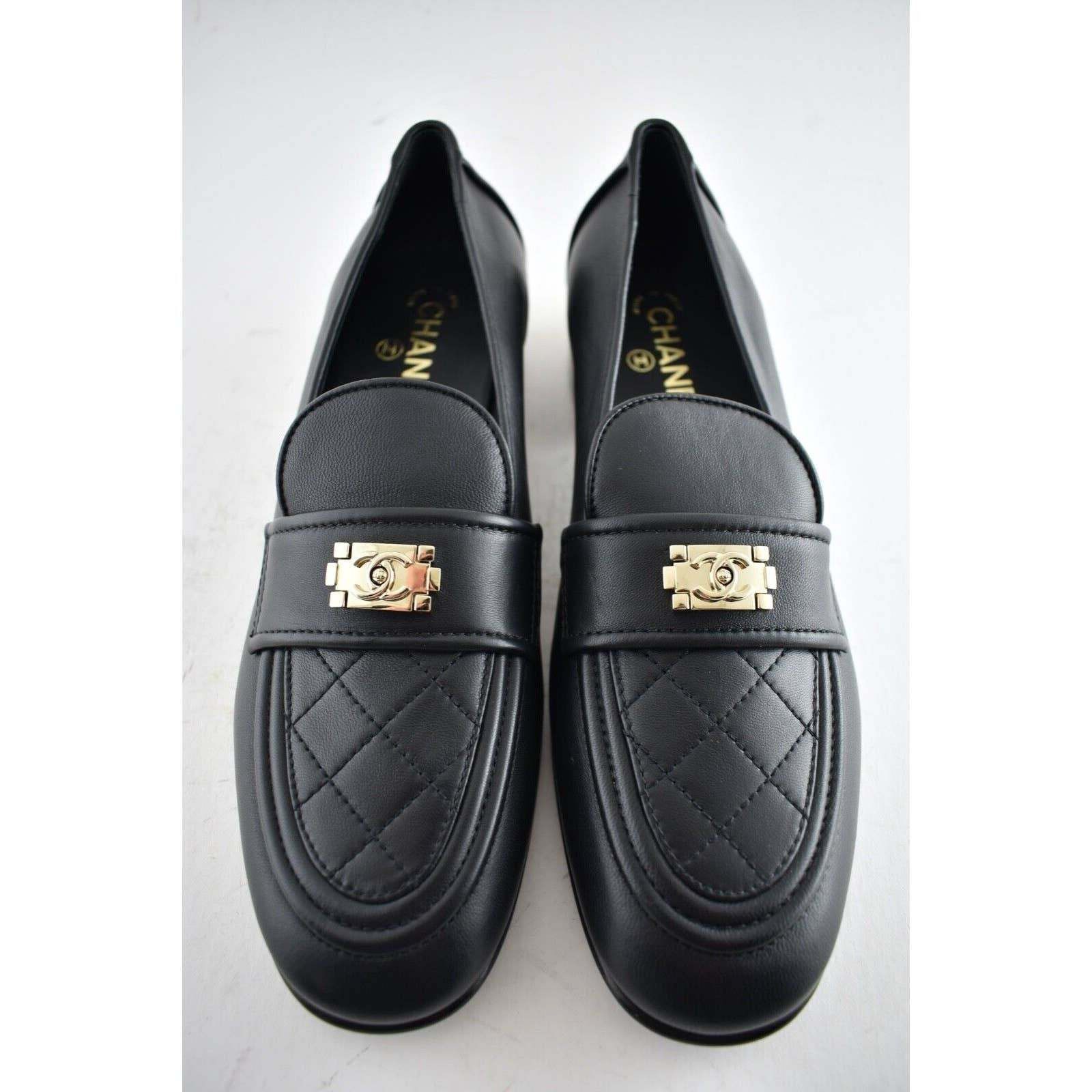 Chanel 20B Quilted Boy Lego Metal CC Mule Slip Flat Loafer 41.5 Size US 11.5 / IT 41.5 - 4 Thumbnail