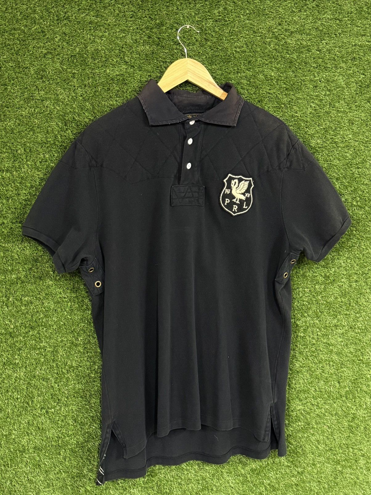 Polo Ralph Lauren Polo Ralph Lauren Patchwork #15 Polo Shirt Black White XL Size US XL / EU 56 / 4 - 4 Thumbnail