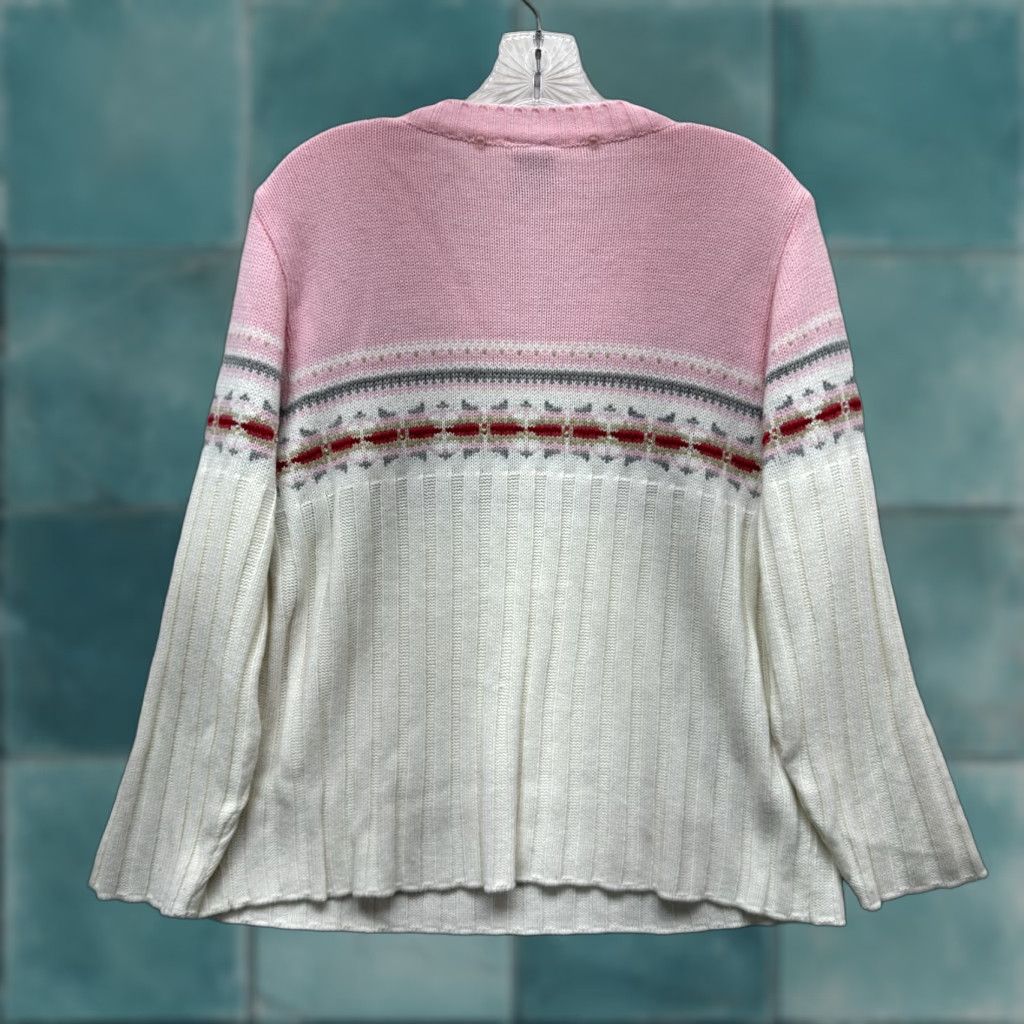 Faded Glory VINTAGE Y2K Pink Fair Isle Icelandic Nordic Geometric Sweater 18W XL Plus 20W Knit Geometric VINTAGE Size XXL / US 16-18 / IT 52-54 - 1 Thumbnail