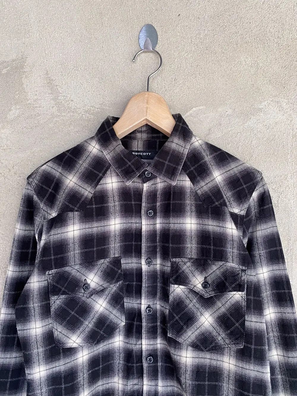Boycott Vintage Boycott Plaid Tartan Flannel Shirt Button Up Size US S / EU 44-46 / 1 - 3 Thumbnail