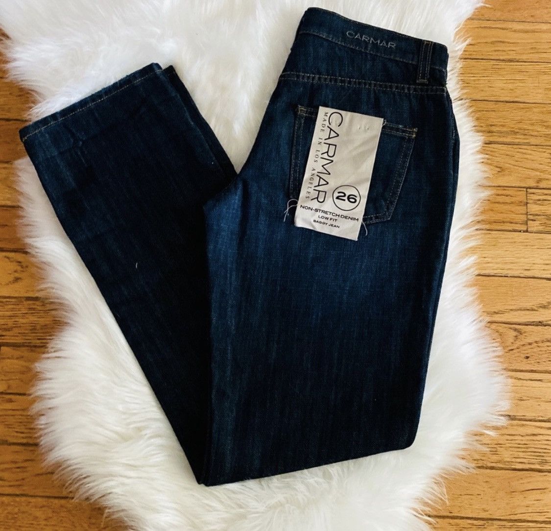 LF CARMAR DARK WASH LOW FIT BAGGY JEANS