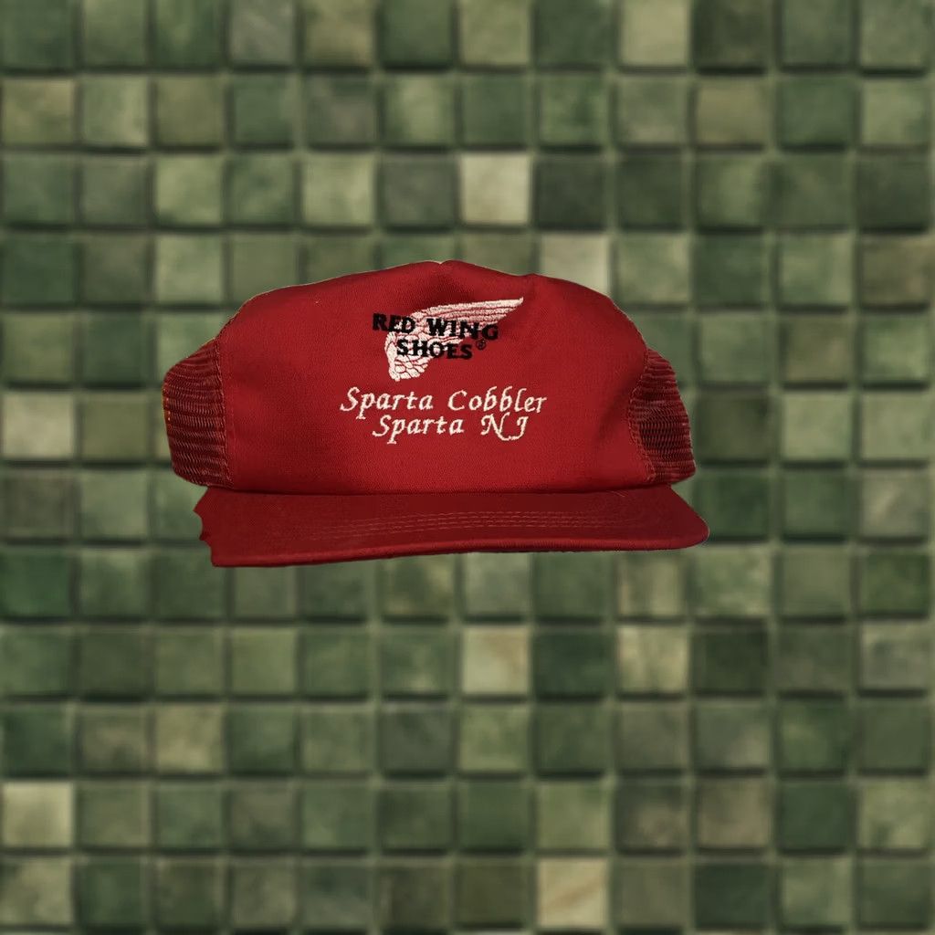 Vintage VINTAGE Red Wing Shoes Hat Red Adjustable Sparta Cobbler Sparta NJ Size ONE SIZE - 1 Thumbnail
