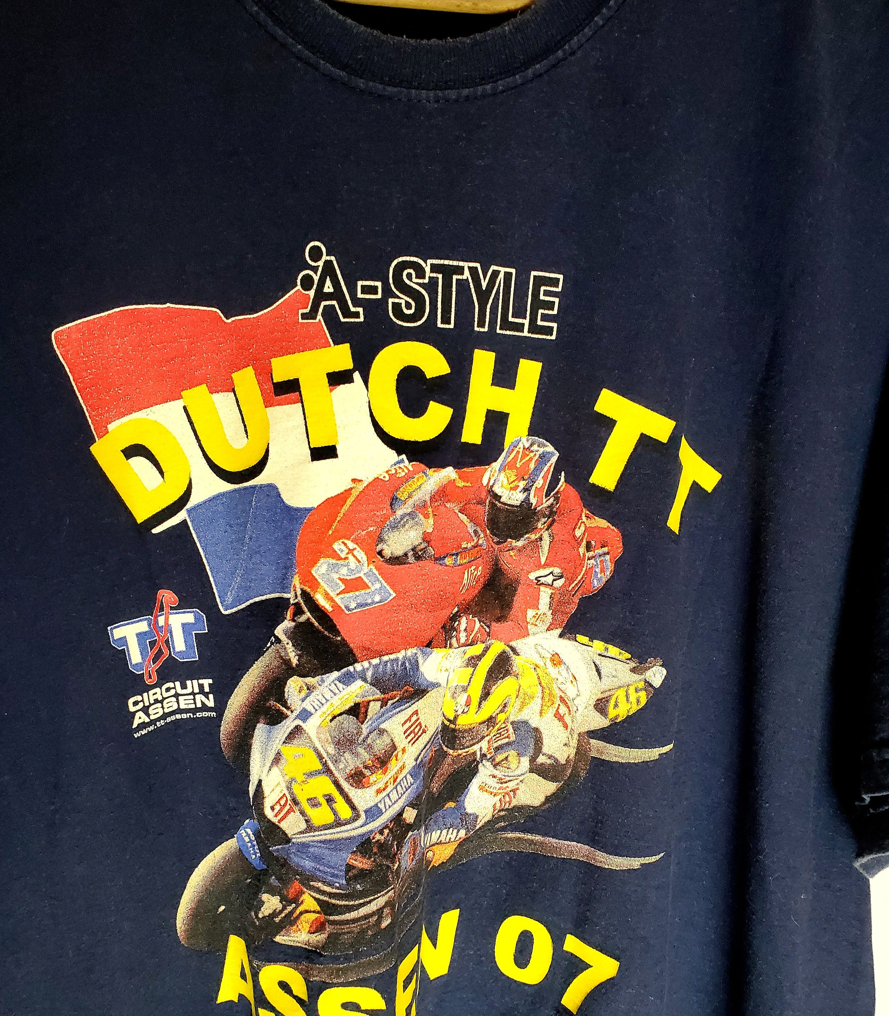 Vintage Vintage MOTO RACING DUTCH TT ASSEN T-SHIRT XXL Size US XXL / EU 58 / 5 - 3 Thumbnail