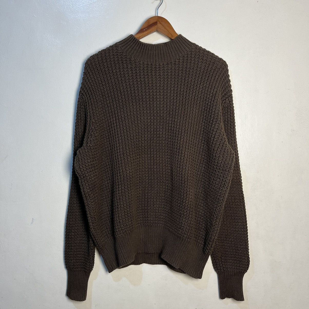 Aime Leon Dore Aime Leon Dore Mock Neck Choco Brown Knitted Sweater Size US M / EU 48-50 / 2 - 1 Thumbnail