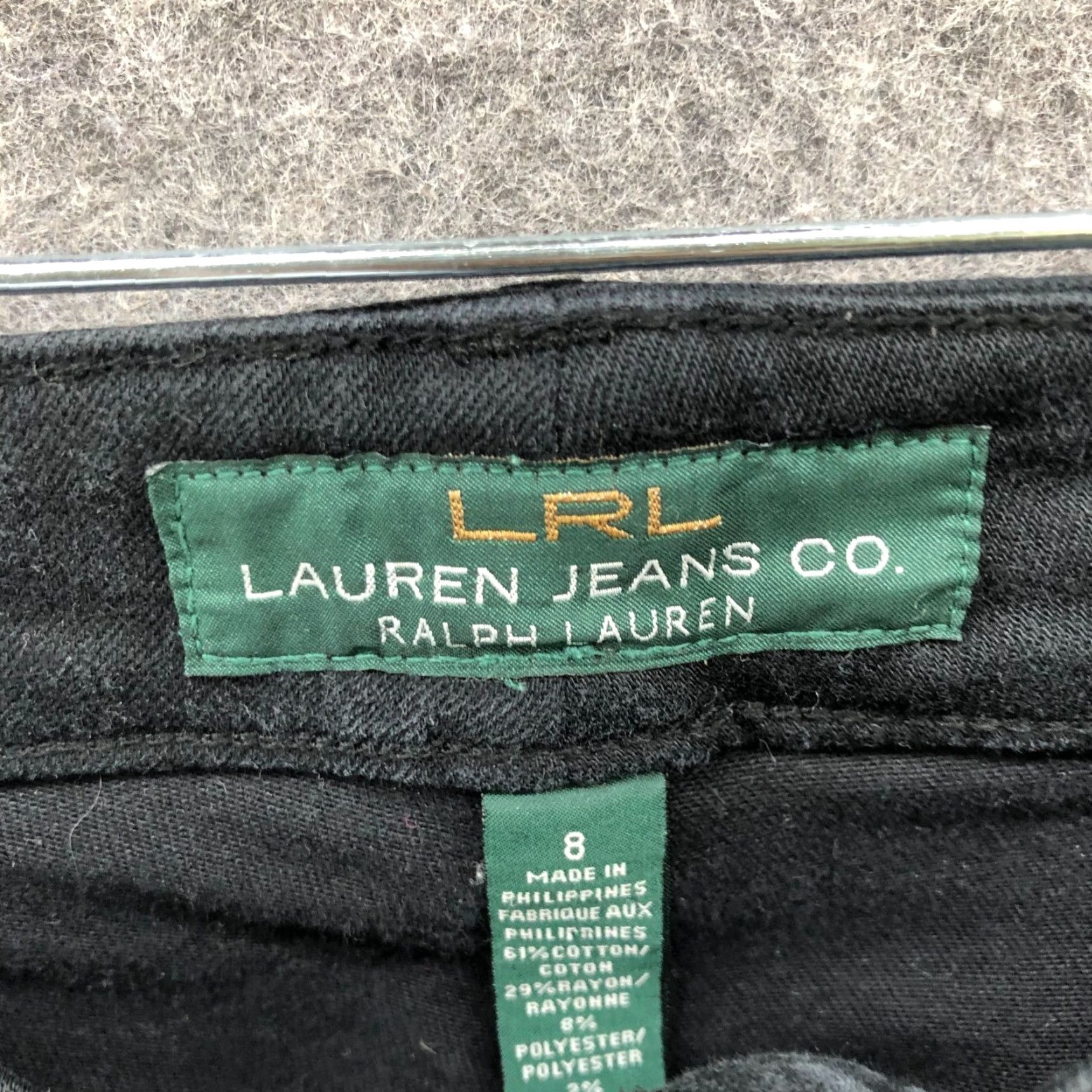Ralph Lauren Lauren Ralph Lauren Heritage Straight Jeans Womens 8 Black Mid Rise Stretch Slim Size 30" / US 8 / IT 44 - 5 Thumbnail
