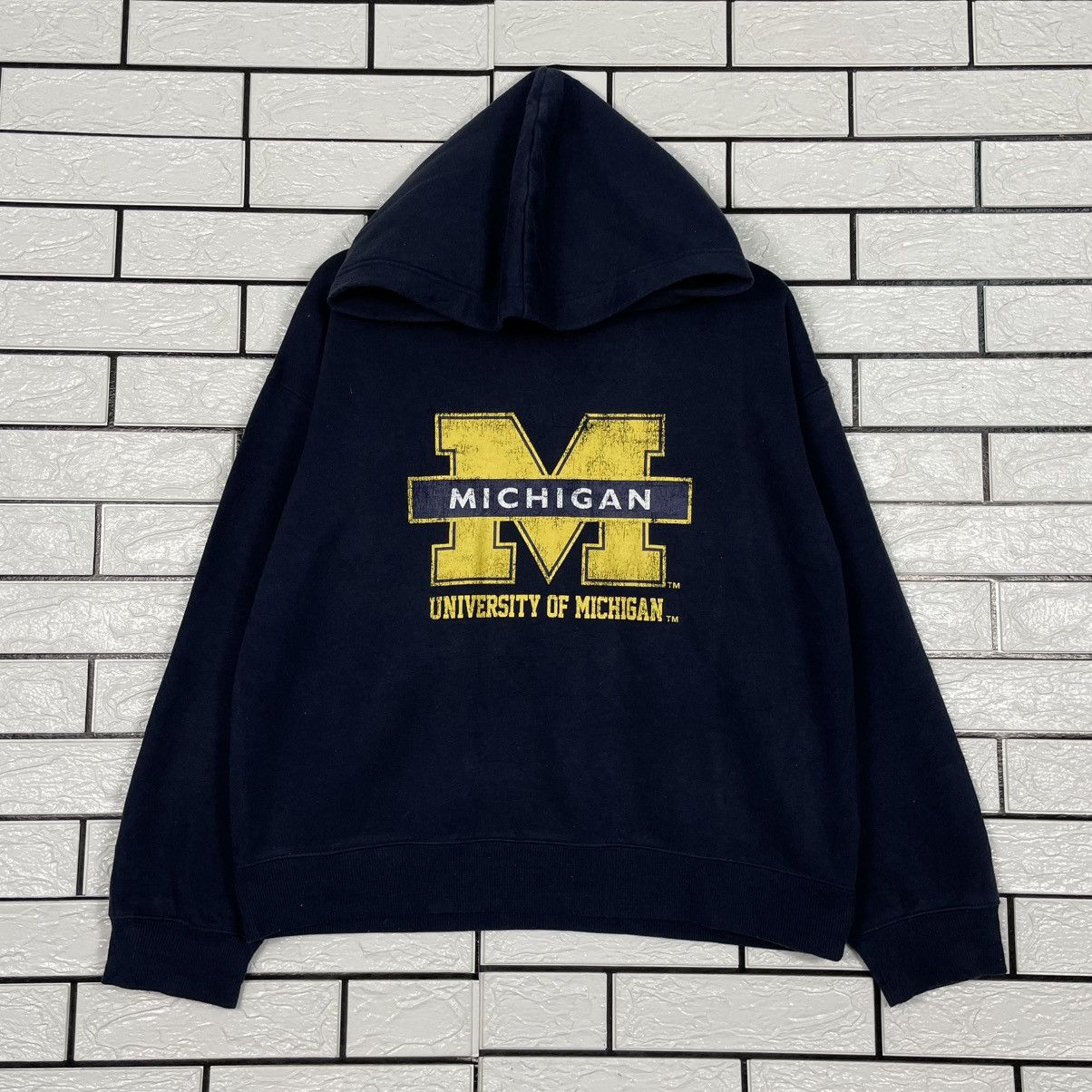 Japanese Brand University Of Michigan Pullover Hoodie Size US M / EU 48-50 / 2 - 1 Thumbnail
