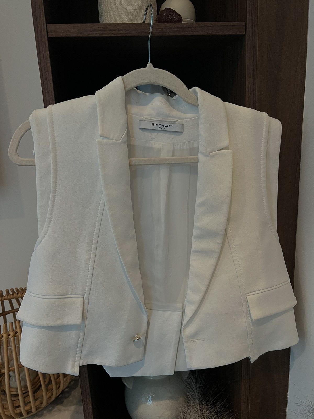 image of Vintage Givenchy Waistcoat in White, Women's (Size XS)