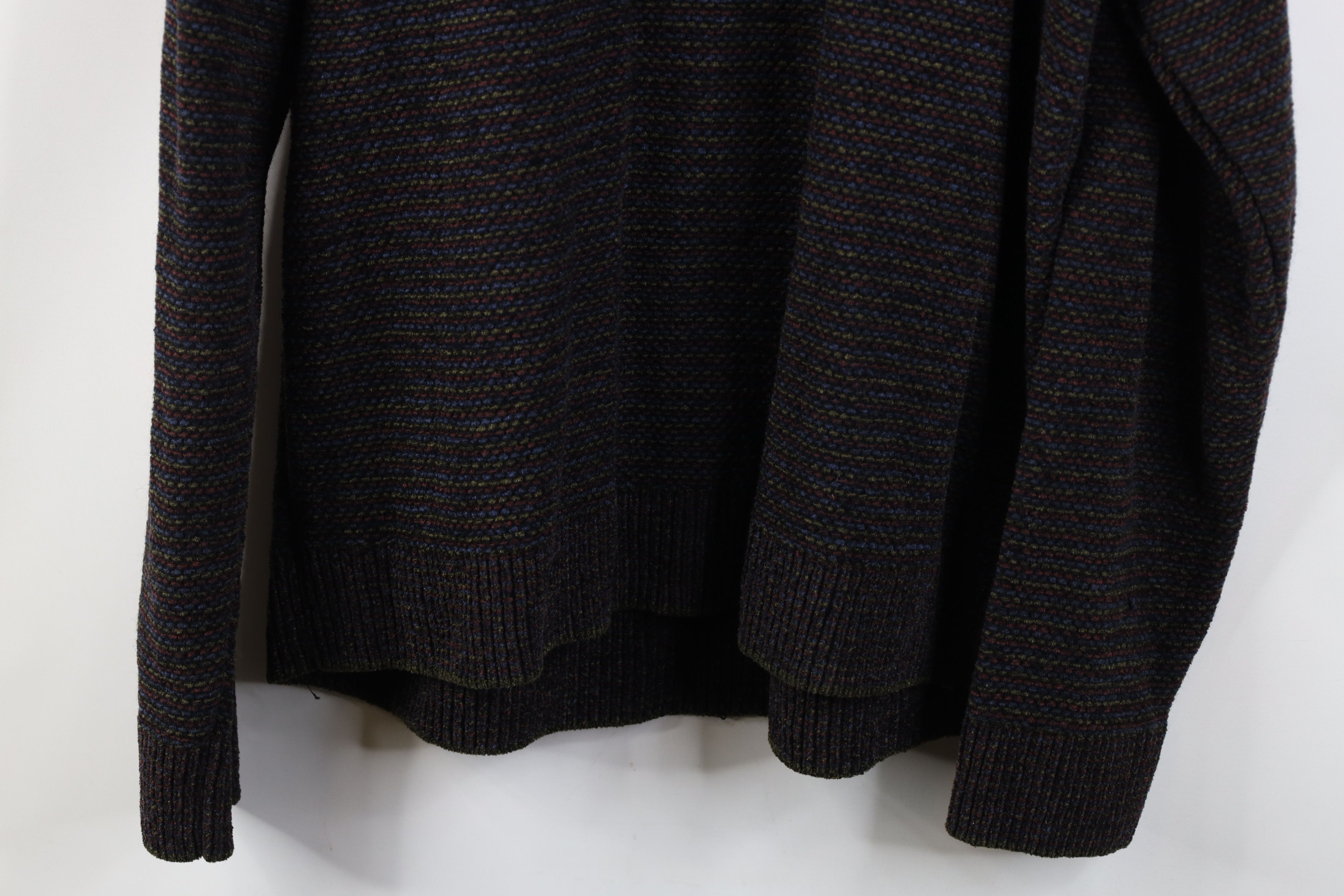Vintage Vintage 90s Streetwear Striped Knit Fleece Crewneck Sweater Size US XL / EU 56 / 4 - 9 Thumbnail