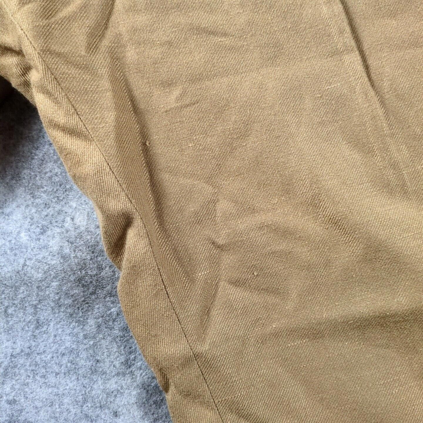 Markaware MARKAWARE Slacks Brown (26-30x25) Stretch Waist Wool Hemp Size US 30 / EU 46 - 6 Thumbnail