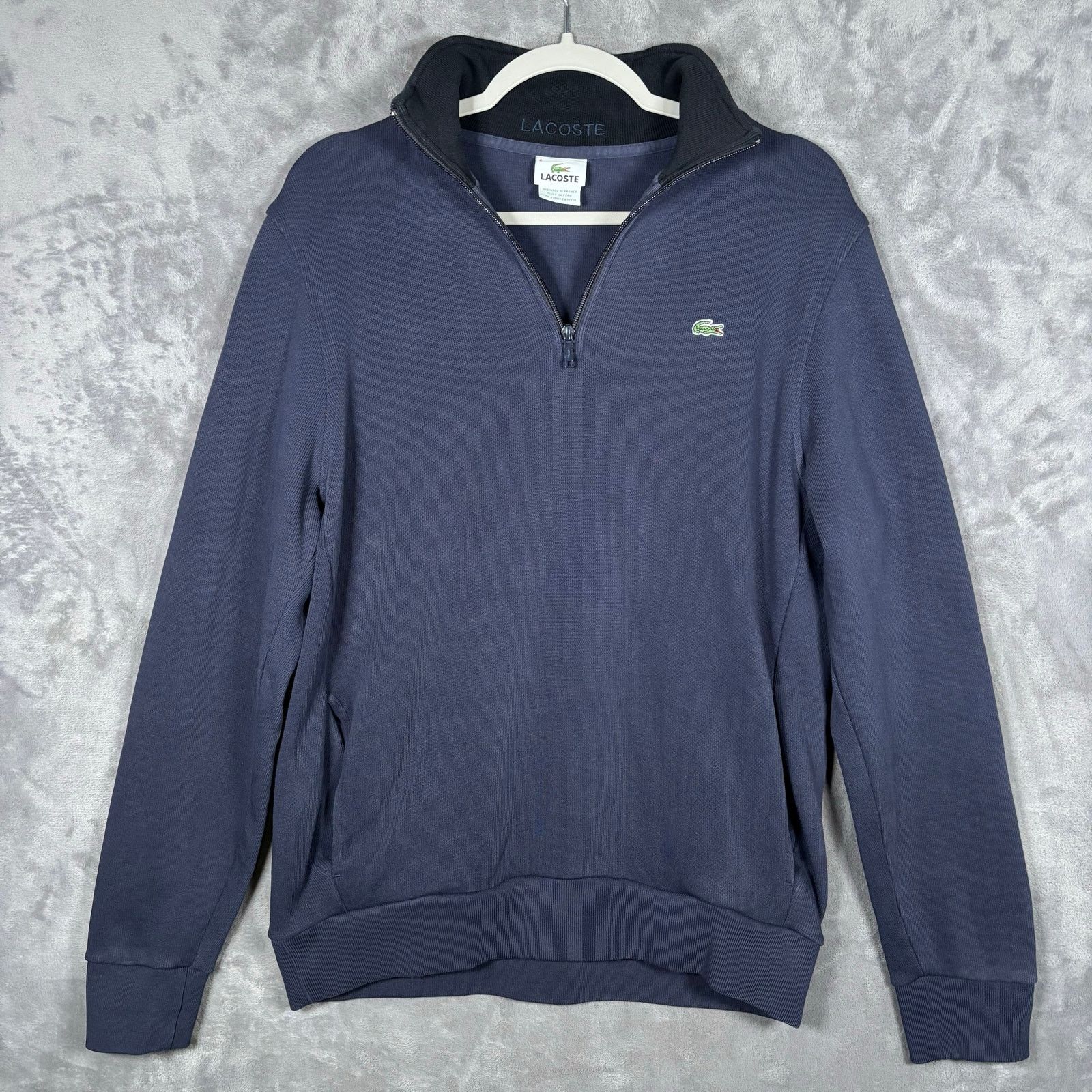 Lacoste Lacoste Navy 1/4 Zip Pullover Sweatshirt Men’s XL (FR 6) Size US XL / EU 56 / 4 - 1 Thumbnail
