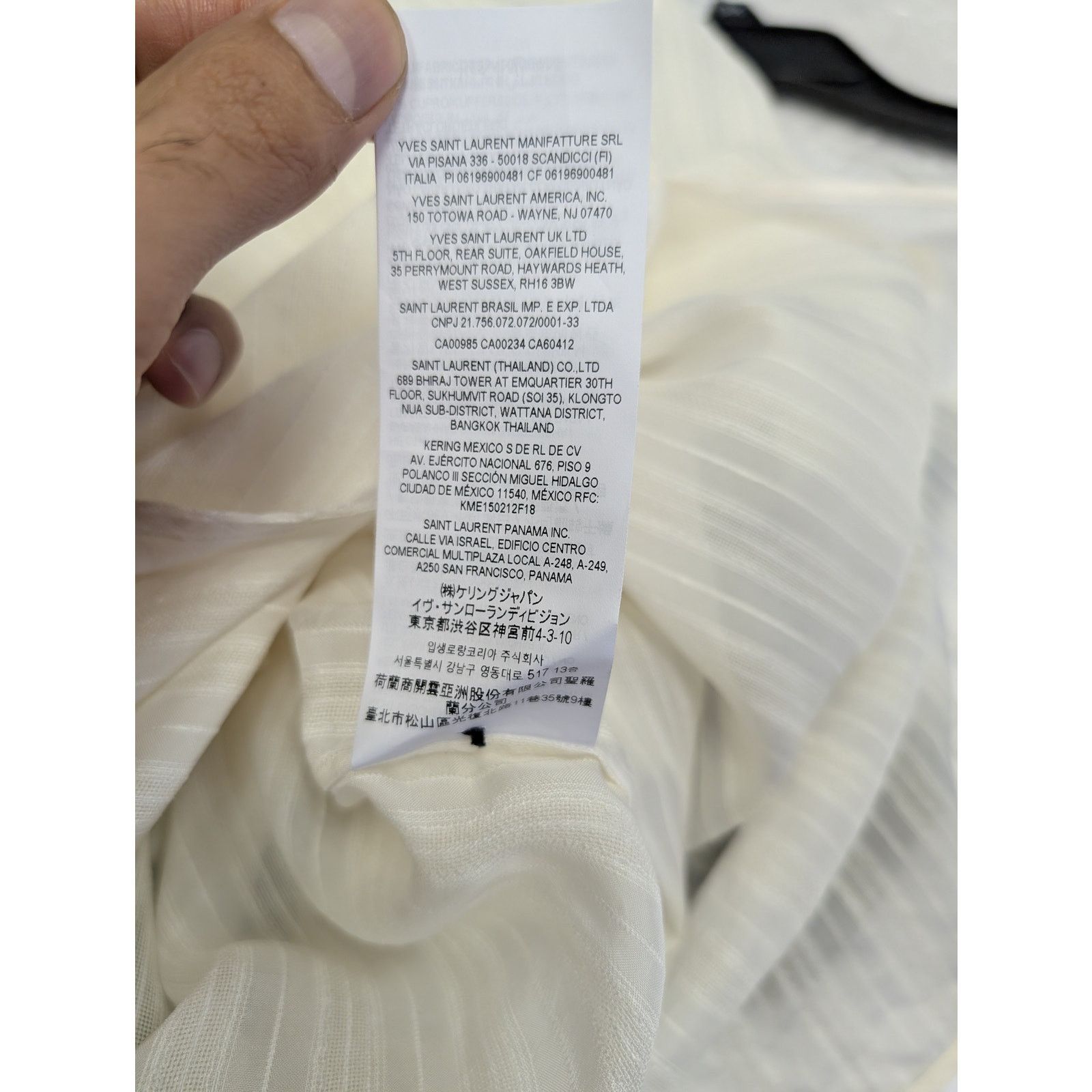 Saint Laurent Paris o1rshd1 Chemise Tunique Patte Polo Cup 9601 Shirt in Ivory Size US XL / EU 56 / 4 - 14 Thumbnail