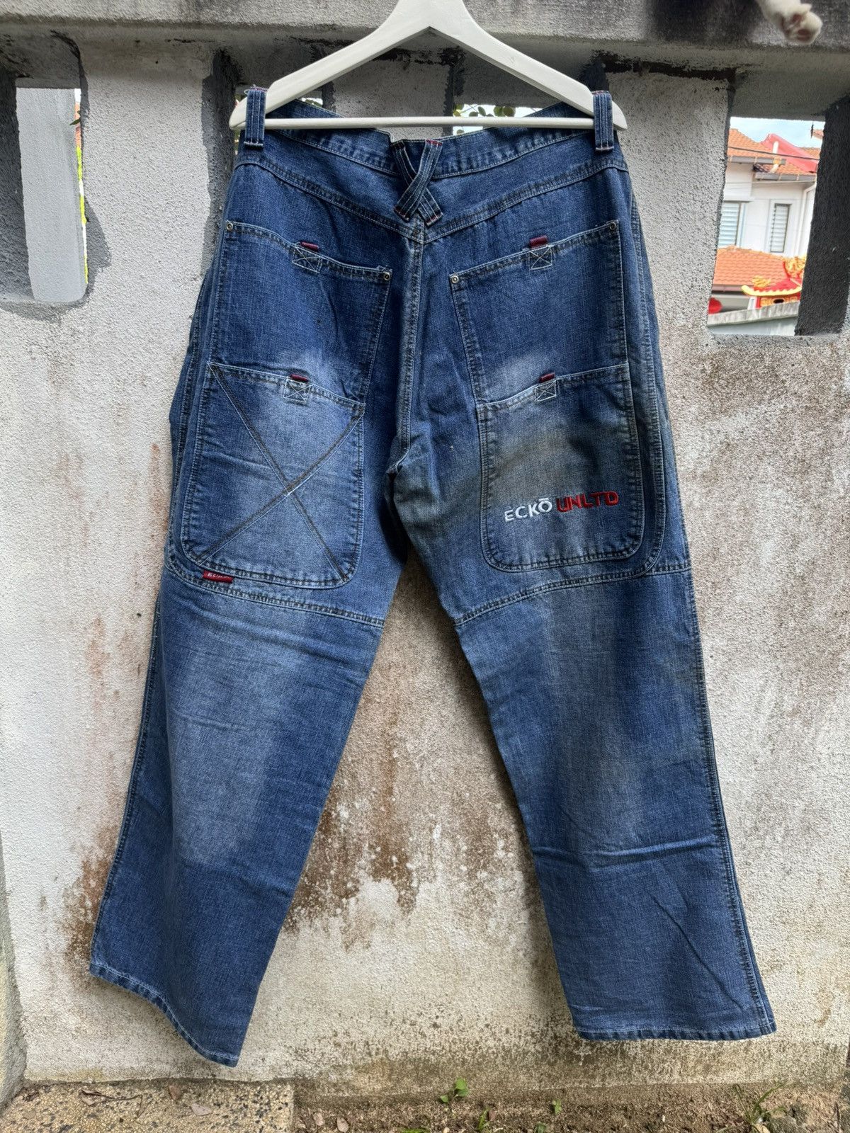 Ecko Unltd. × If Six Was Nine × Tornado Mart Vintage 90s ECKO UNLTD Flare HipHop Baggy Pants BOSS02 Size US 38 / EU 54 - 1 Thumbnail