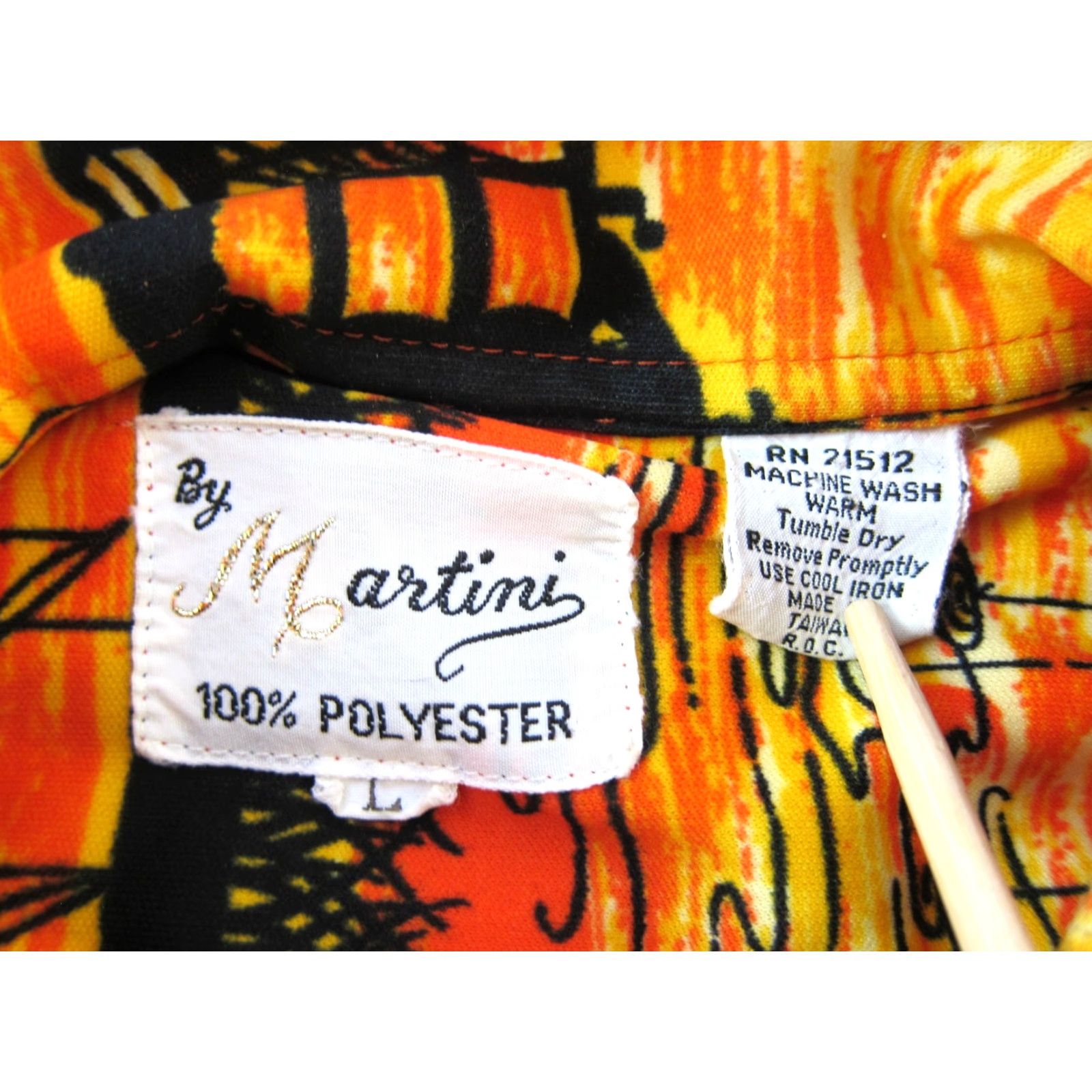 Vintage VINTAGE By Martini Shirt Men Large Orange Fishing Button-Up Long Sleeve Size US L / EU 52-54 / 3 - 3 Thumbnail