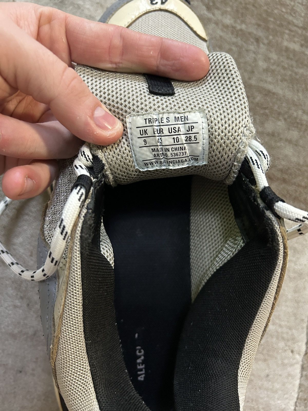Balenciaga Balenciaga triples grey/beige Size US 10 / EU 43 - 7 Thumbnail