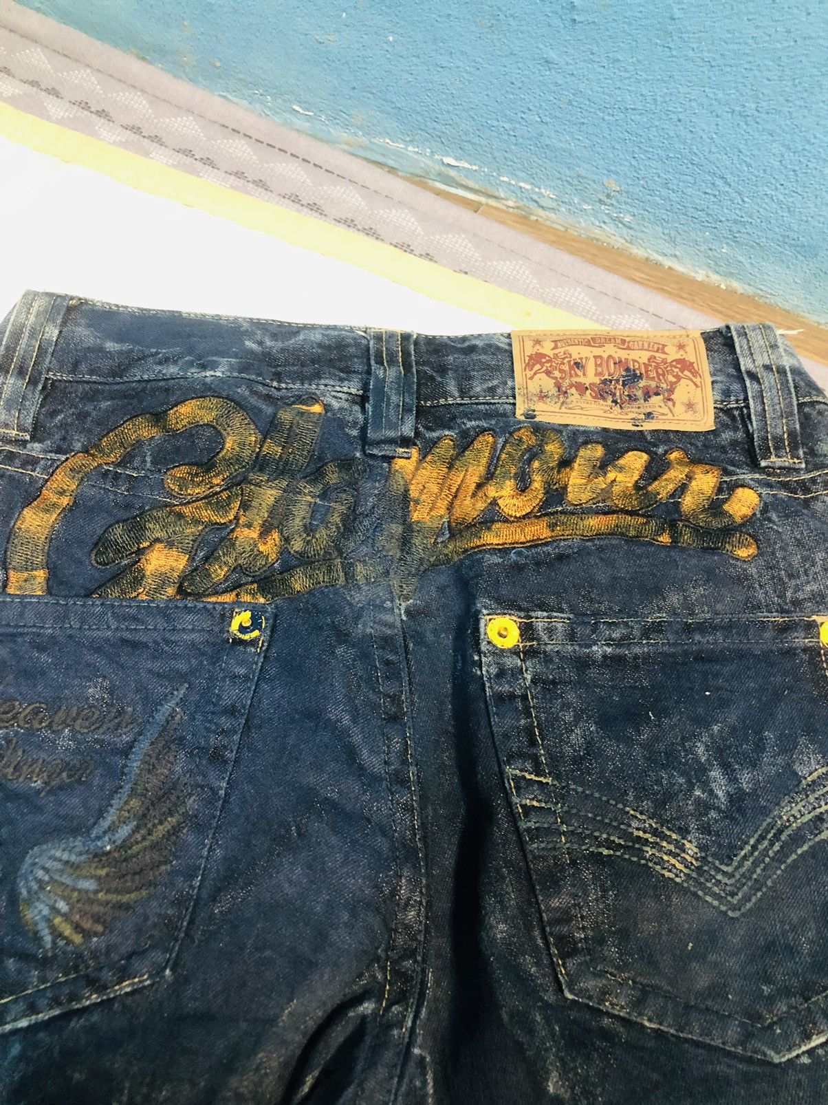 Japanese Brand Sky Bomber Mini Jeans (10) Size US 28 / EU 44 - 19 Thumbnail