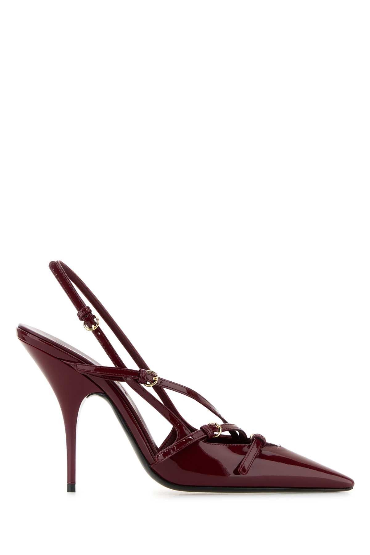 Miu Miu Tyrian Purple Leather Pumps Size US 7 / IT 37 - 1 Thumbnail