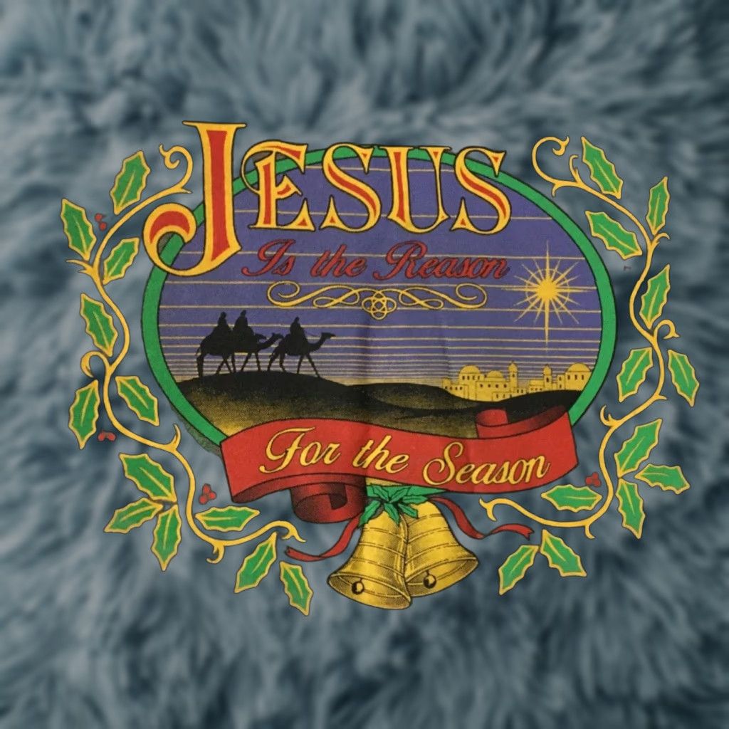 Vintage VINTAGE 90s Jesus Is The Reason Sweatshirt Men L Gray USA Oneita Pullover Size US L / EU 52-54 / 3 - 1 Thumbnail