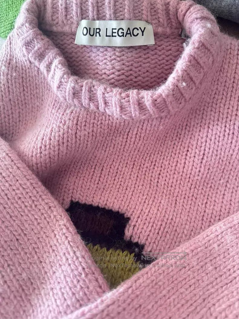 Our Legacy Our Legacy Pink Cherry Round Neck Knit Sweater Size XXS / US 00 / IT 34 - 4 Thumbnail