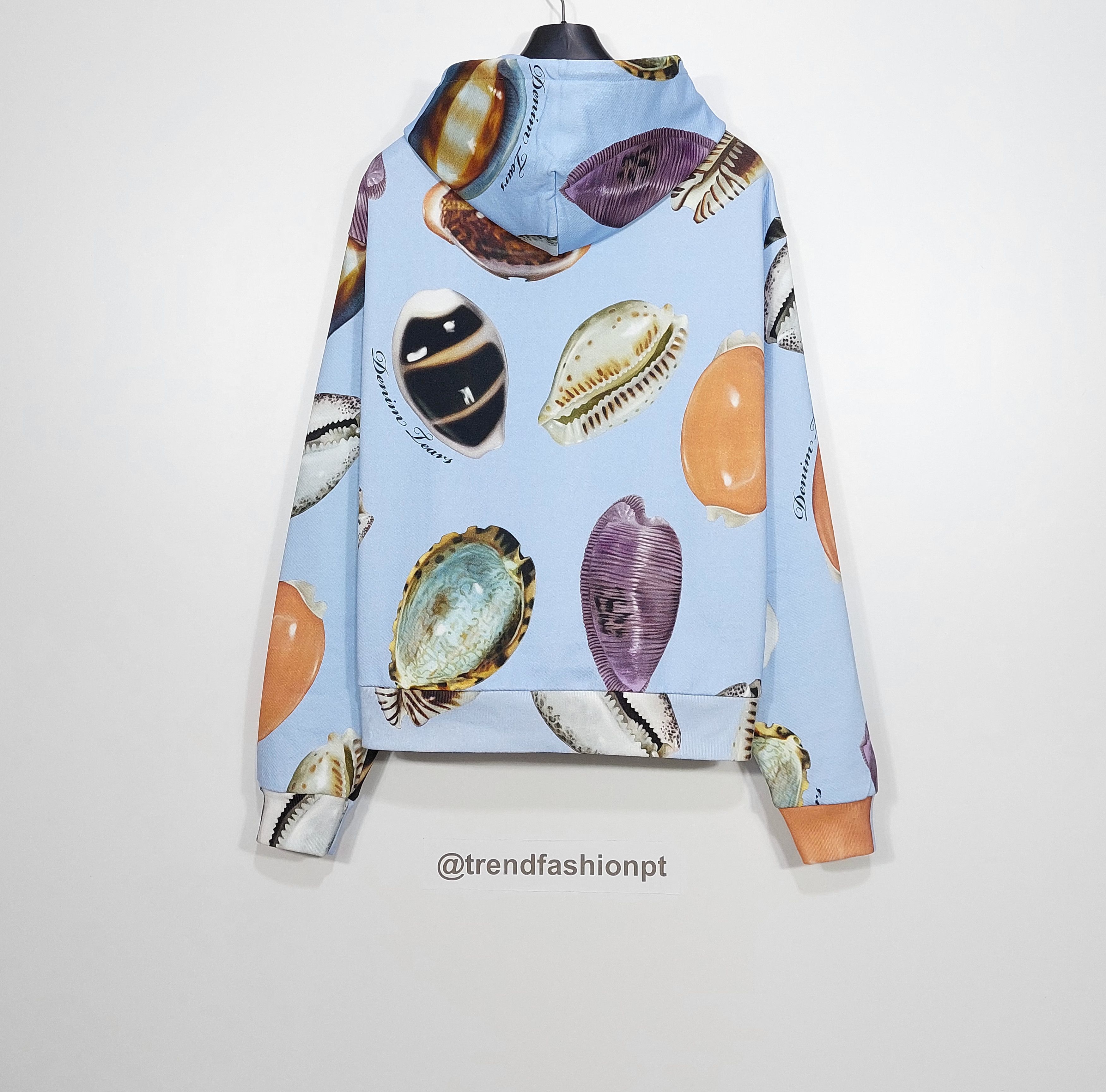 shell hoodie - baby blue XL