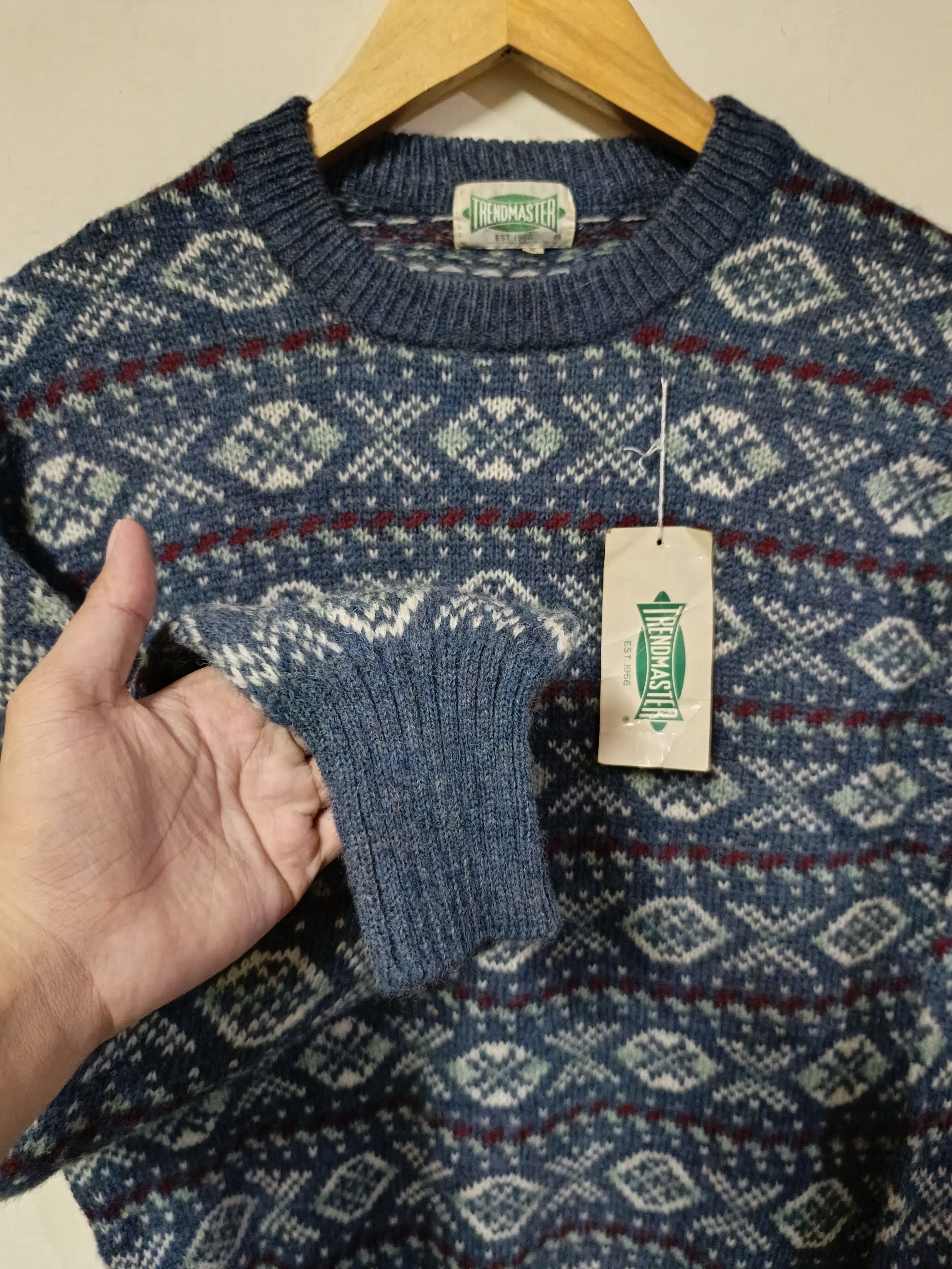 Japanese Brand Trendmaster wool sweater Size US L / EU 52-54 / 3 - 3 Thumbnail