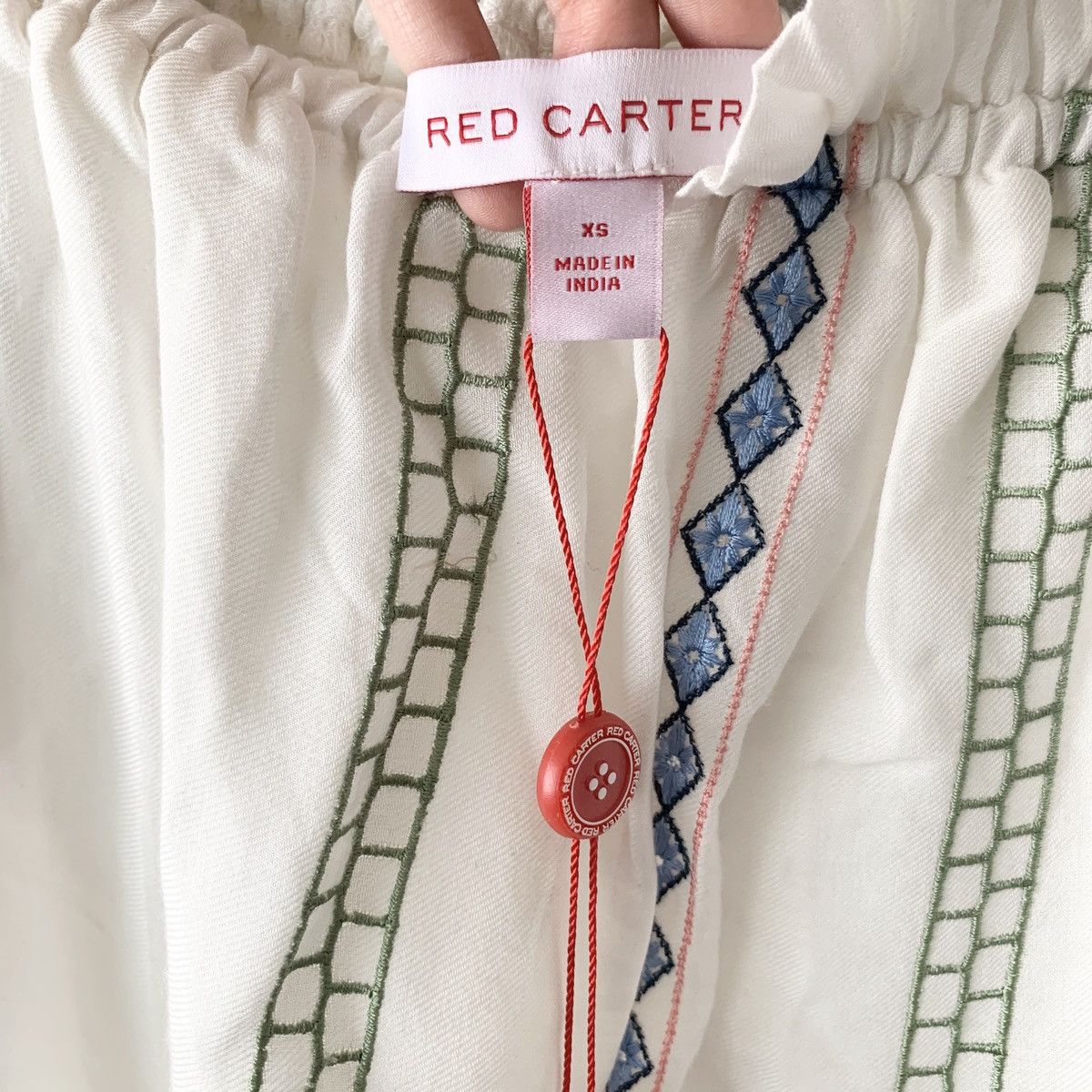 Anthropologie × Red Carter Embroidered off shoulder dress Size XS / US 0-2 / IT 36-38 - 3 Thumbnail