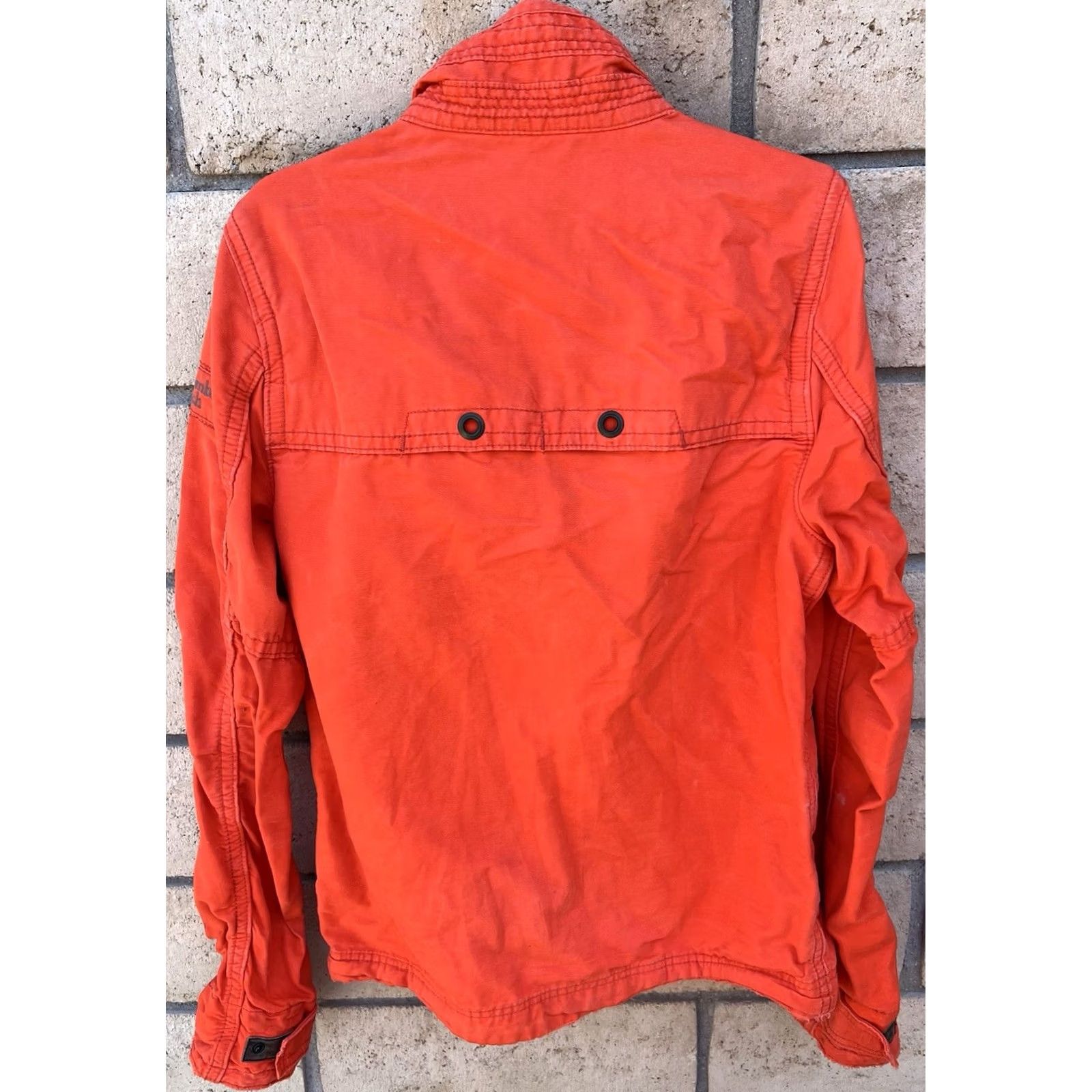 Abercrombie & Fitch Abercrombie & Fitch Orange Military Moto Utility Jacket Mens M Size US M / EU 48-50 / 2 - 3 Thumbnail