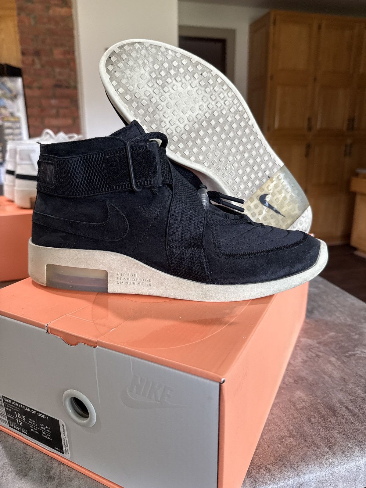 Fear of God × Nike Nike Air Fear Of God Raid ‘Black’ size 10.5 Size US 10.5 / EU 43-44 - 1 Thumbnail