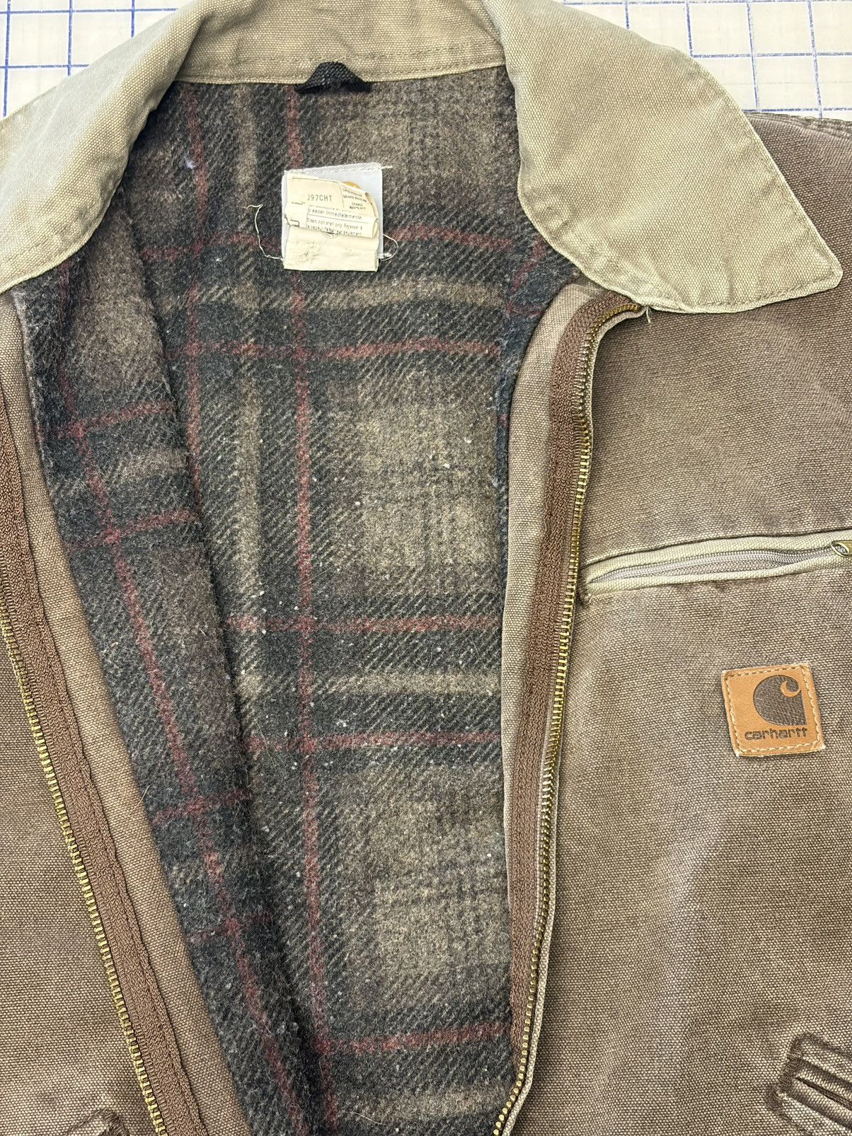 Carhartt Noisette “Never Call 911” Vintage Carhartt Canvas Jacket Size US L / EU 52-54 / 3 - 8 Thumbnail