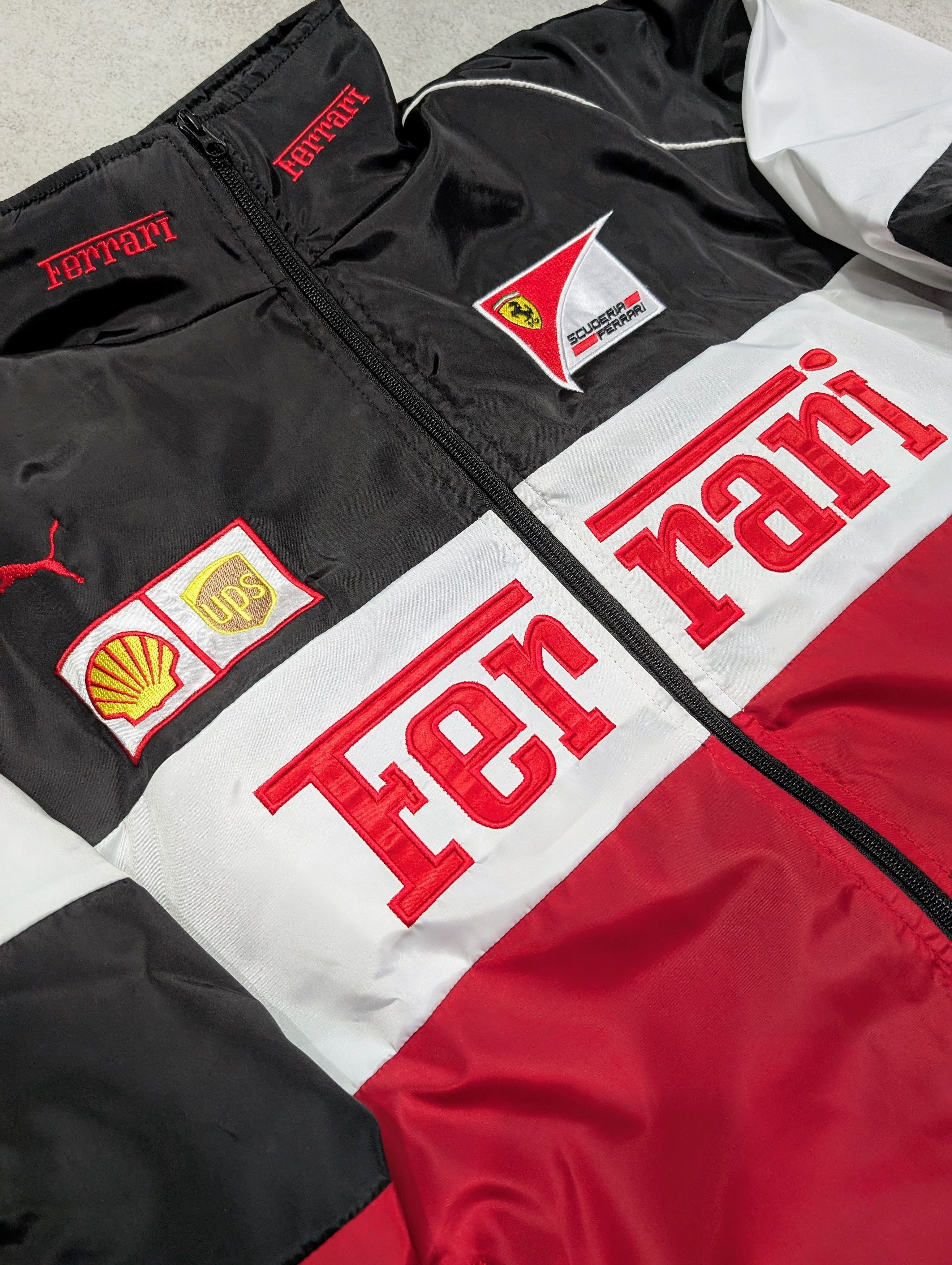 Vintage 🔥 FERRARI ADULT F1 RACING JACKET VINTAGE EBROIDERED COTTON Size US L / EU 52-54 / 3 - 4 Thumbnail