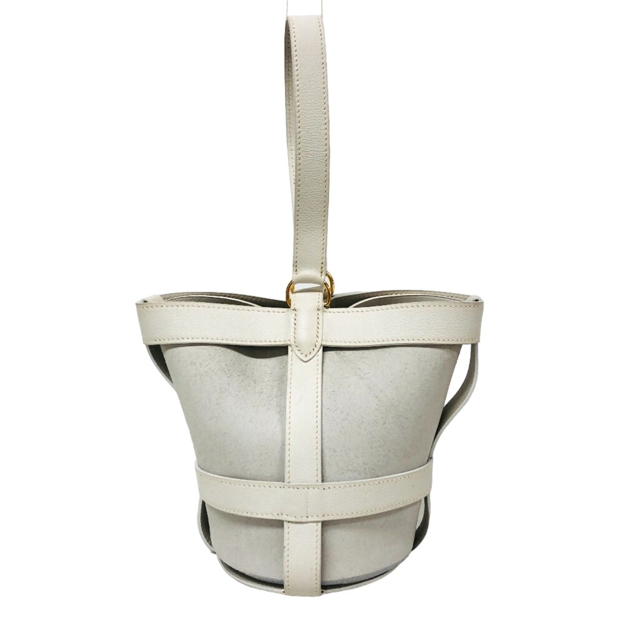 Hermes HERMES Musardine II 1995 Veau Gulliver Handbag White Size ONE SIZE - 1 Thumbnail