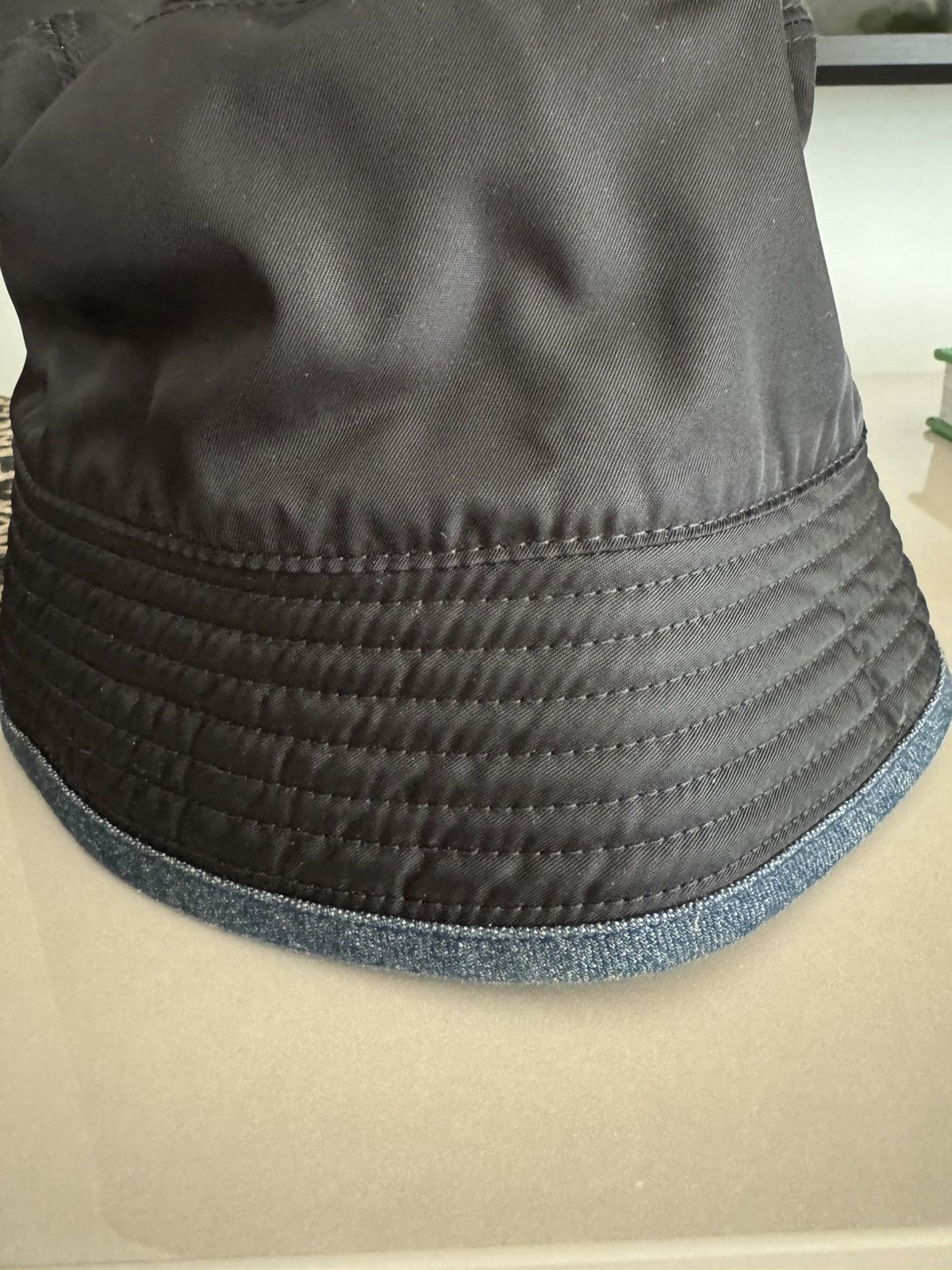 Prada Reversable Denim and black Bucket hat Size ONE SIZE - 2 Thumbnail