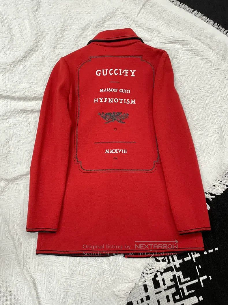 Gucci Gucci Red woollen knitted coat Size M / US 6-8 / IT 42-44 - 3 Thumbnail