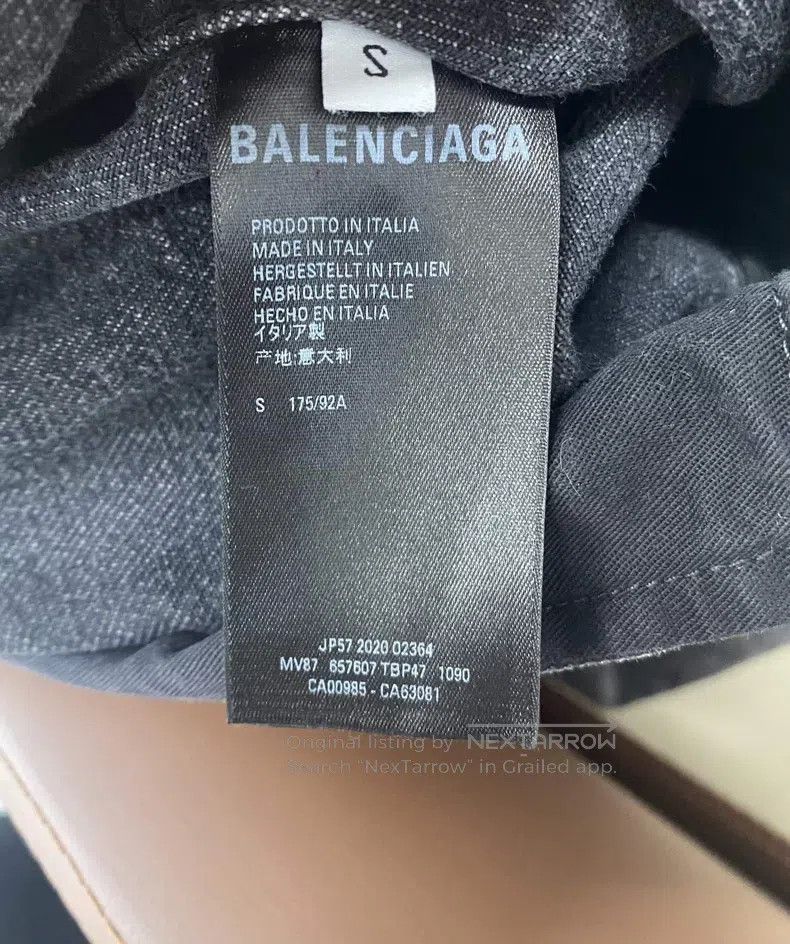 Balenciaga Balenciaga Black Back Dissolve Smile Denim Jacket Size US S / EU 44-46 / 1 - 5 Thumbnail