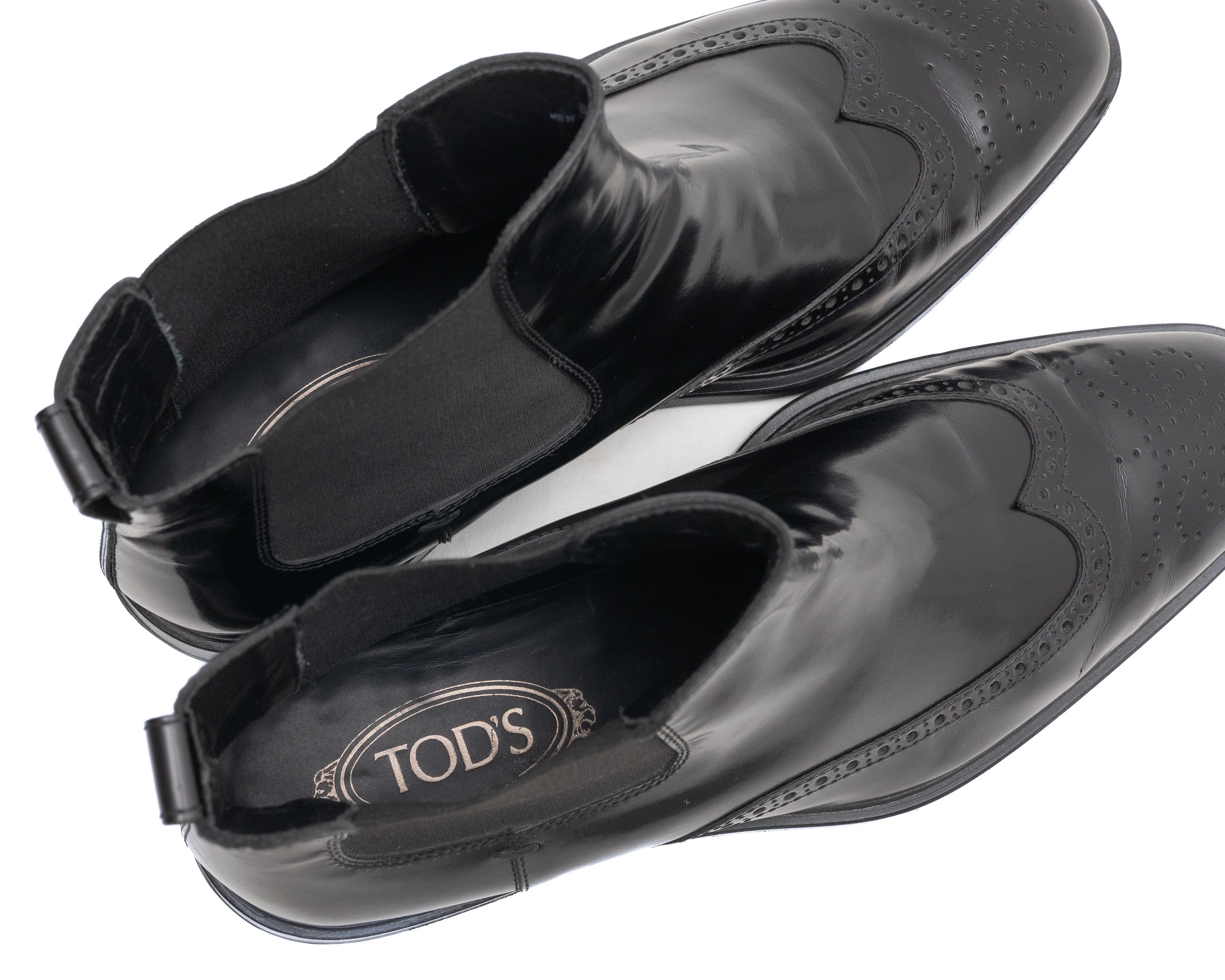 Tod's TOD’S Patent Leather Brogue Chelsea Boots Size US 9.5 / EU 42-43 - 8 Thumbnail