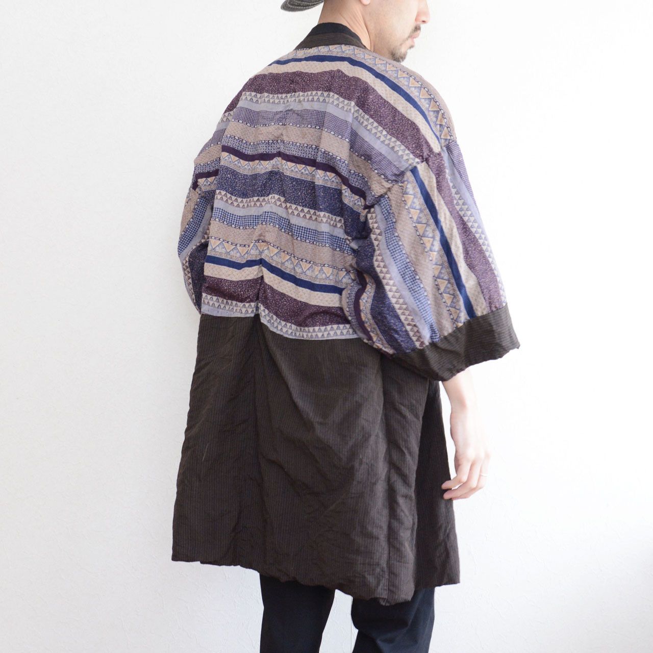Other Japan Vintage Men’s Haori Kimono Jacket Striped Bold Lining Size US XL / EU 56 / 4 - 12 Thumbnail