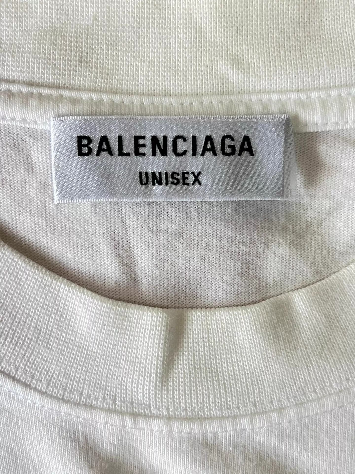 Balenciaga Balenciaga Jelly Graffiti Pink Logo White Tee XS Size XS / US 0-2 / IT 36-38 - 6 Thumbnail