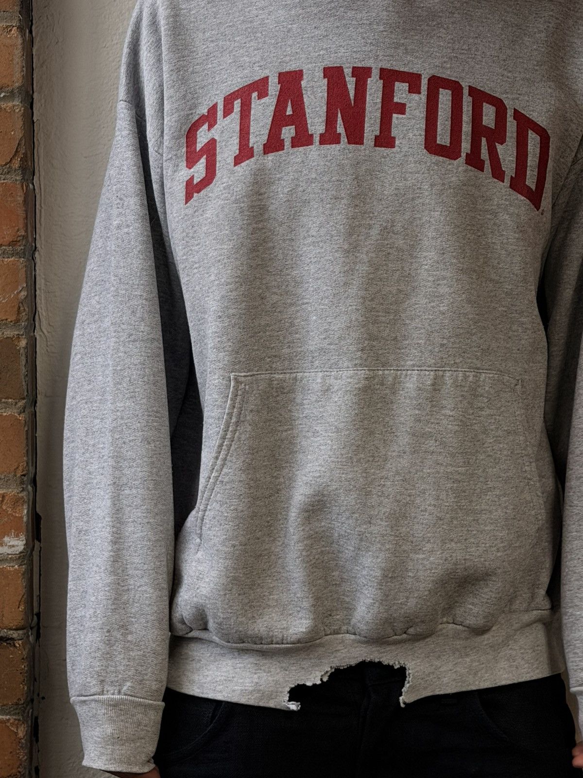 Vintage Thrashed vintage Stanford hoodie Size US M / EU 48-50 / 2 - 2 Thumbnail