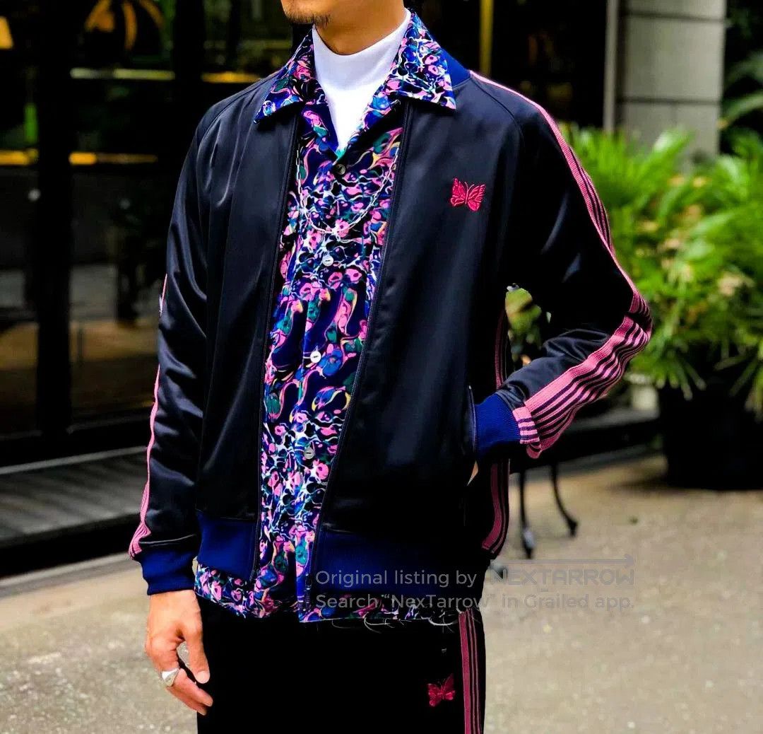 Needles Needles R.C. Track Jacket in Black and Pink. Size US XL / EU 56 / 4 - 8 Thumbnail