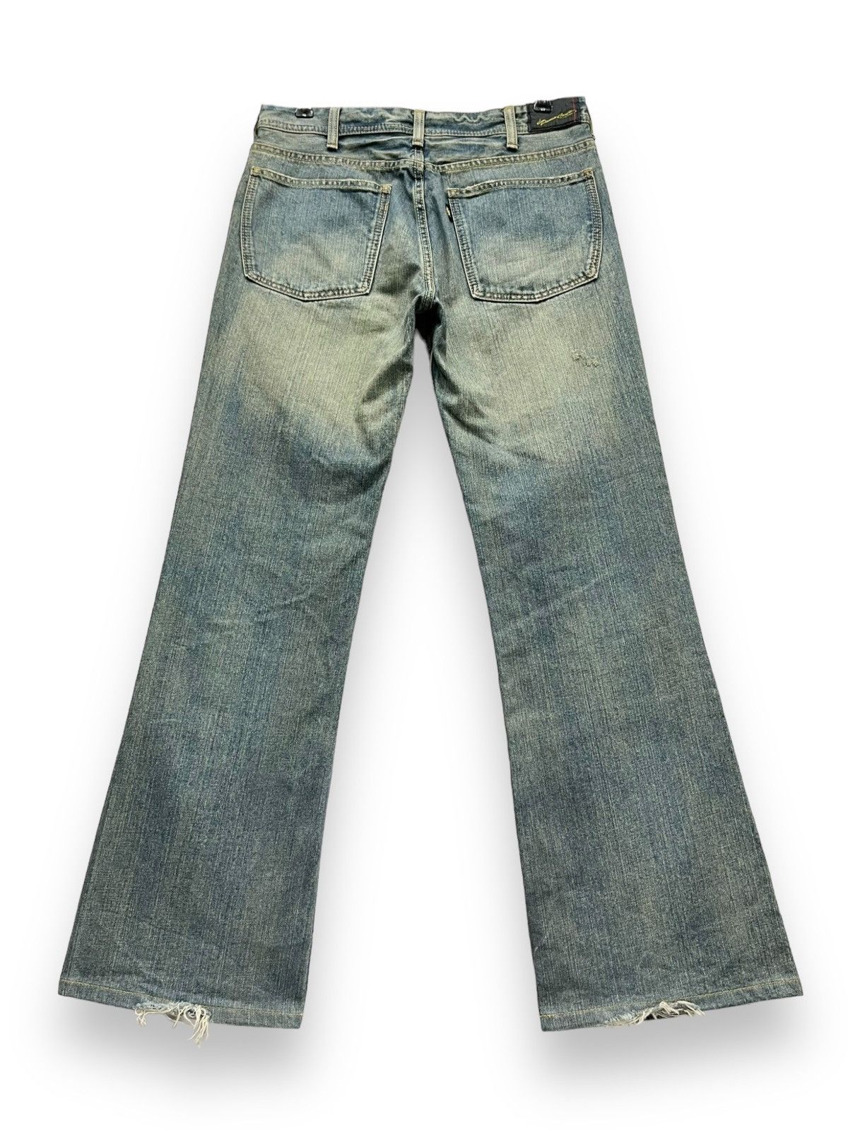 Aran Crafts FYE🔥90's DENIM CRAFT Mudwash Rusty Faded Distressed FLARE Size US 30 / EU 46 - 3 Thumbnail