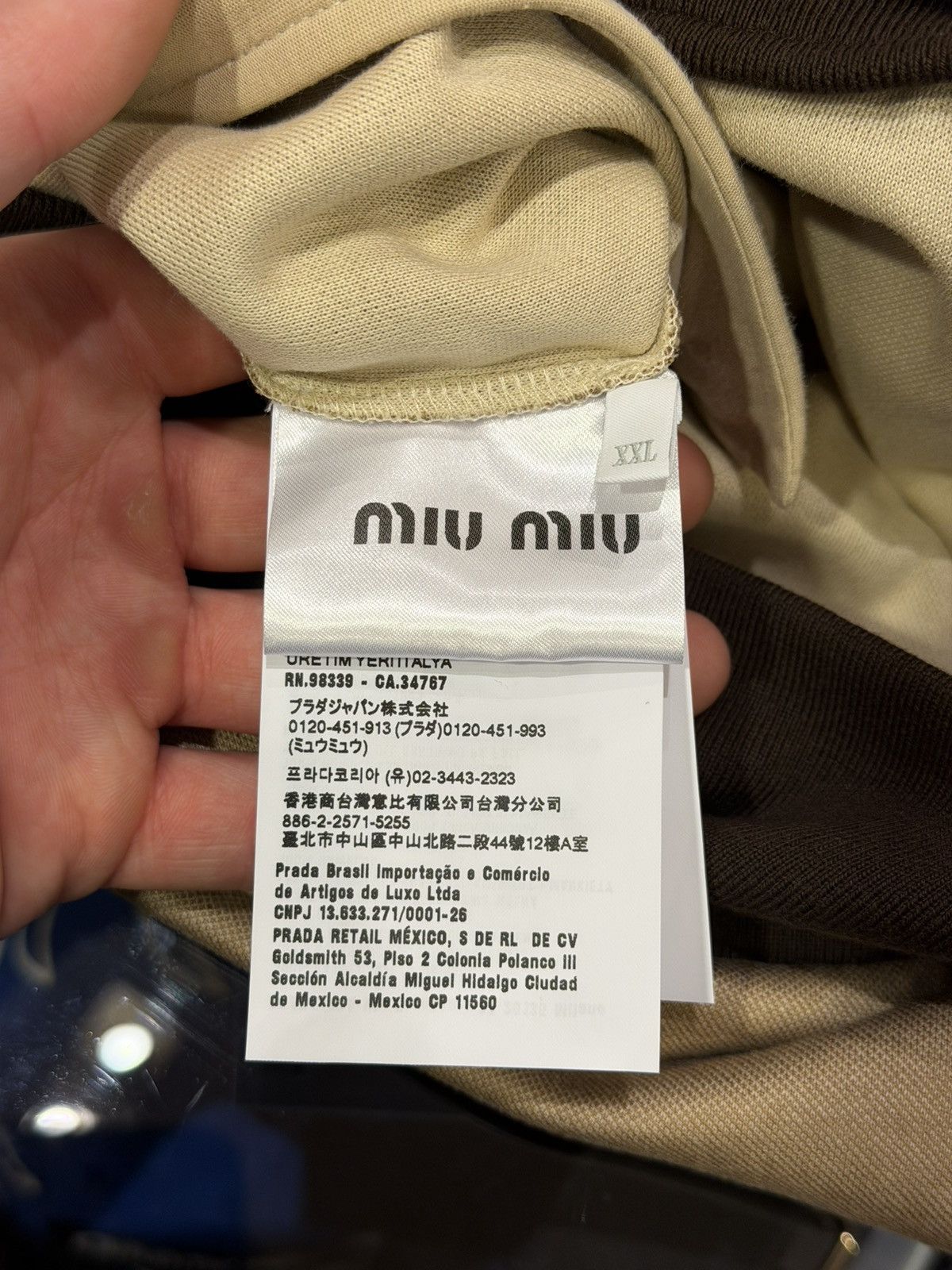 Miu Miu Miu Miu Jersey Oxford Full Zip - Cammeo Size US XXL / EU 58 / 5 - 8 Thumbnail
