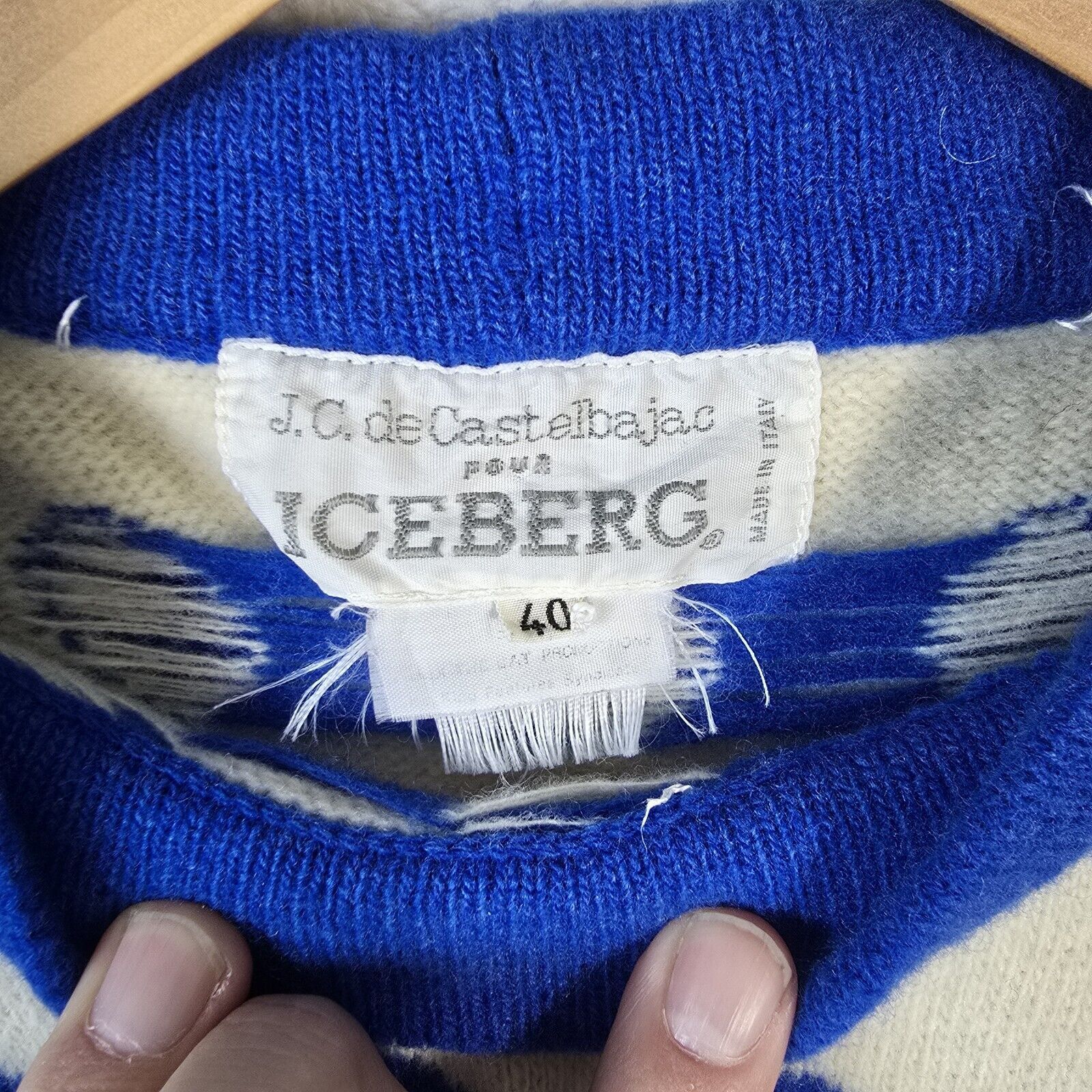 Vintage Vtg J.C. De CASTELBAJAC Wool Sweater Felix Cat Women Sz 40 S Size S / US 4 / IT 40 - 7 Thumbnail