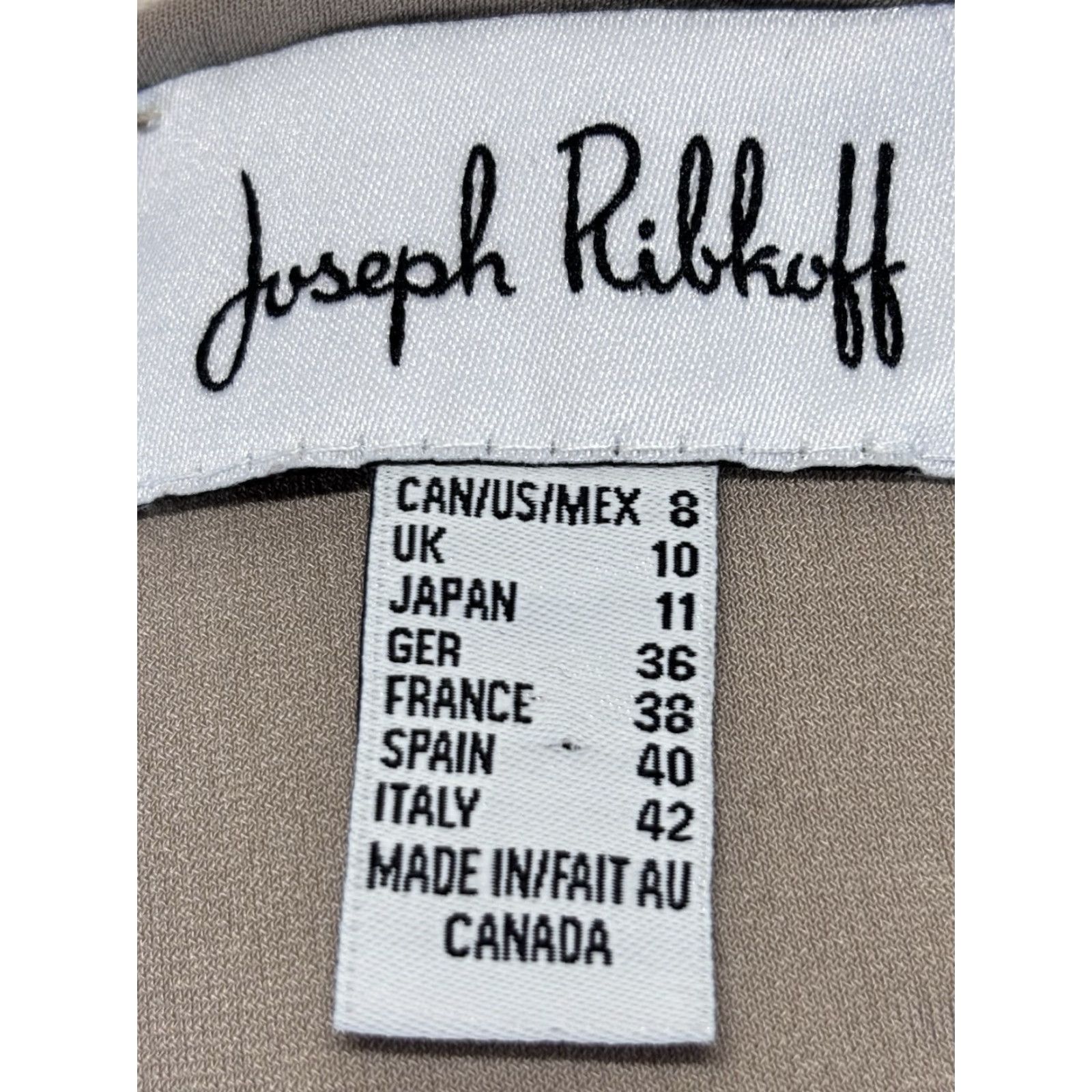 Joseph Ribkoff Joseph Ribkoff Blouse Women's Size 8 Tan Brown 3/4 Sleeve V-Neck Stretch Twist Front Classic Womens Size M / US 6-8 / IT 42-44 - 6 Thumbnail