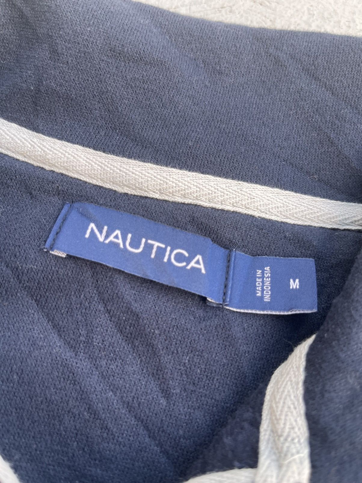 Nautica × Vintage NAUTICA SMALL LOGO OPEN COLAR SWEETSHIRT Size US M / EU 48-50 / 2 - 6 Thumbnail