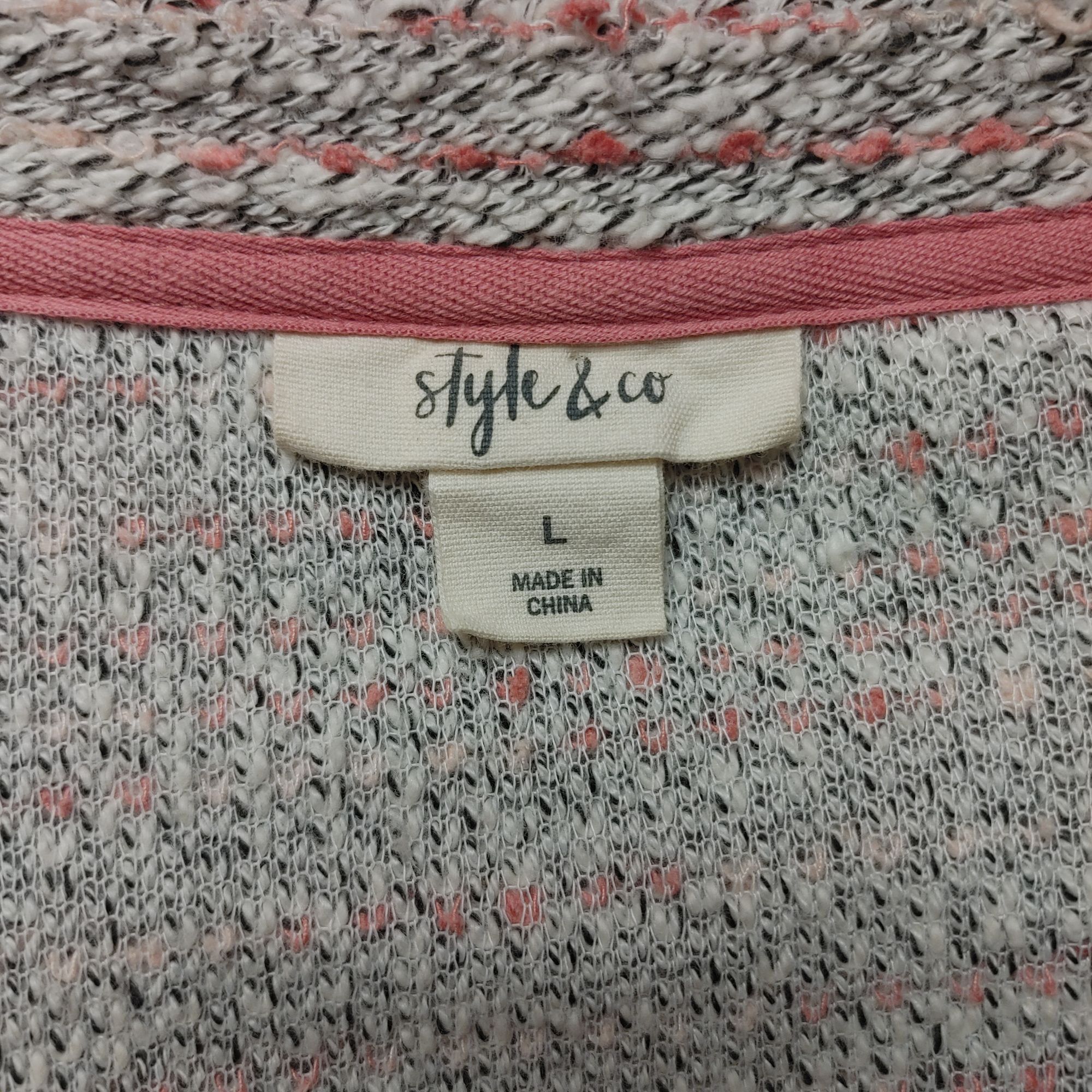 Other Style & Co. Women's Quarter Sleeve Gray Wool Top Large Size L / US 10 / IT 46 - 3 Thumbnail