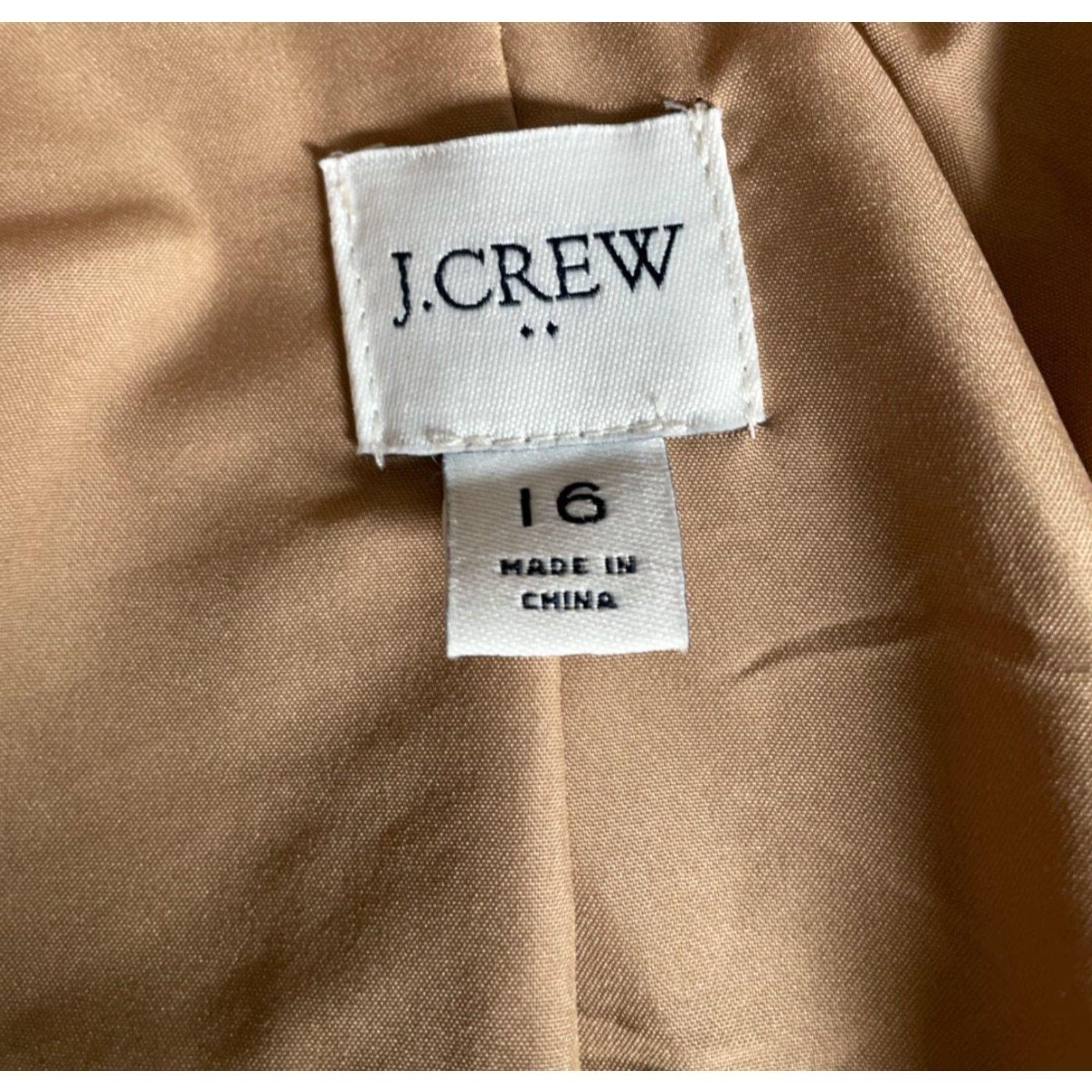 J.Crew VINTAGE J.Crew Factory Wool City Coat Women's 16 Beige Hidden Zip Mid Length AB945 Size XXL / US 16-18 / IT 52-54 - 3 Thumbnail
